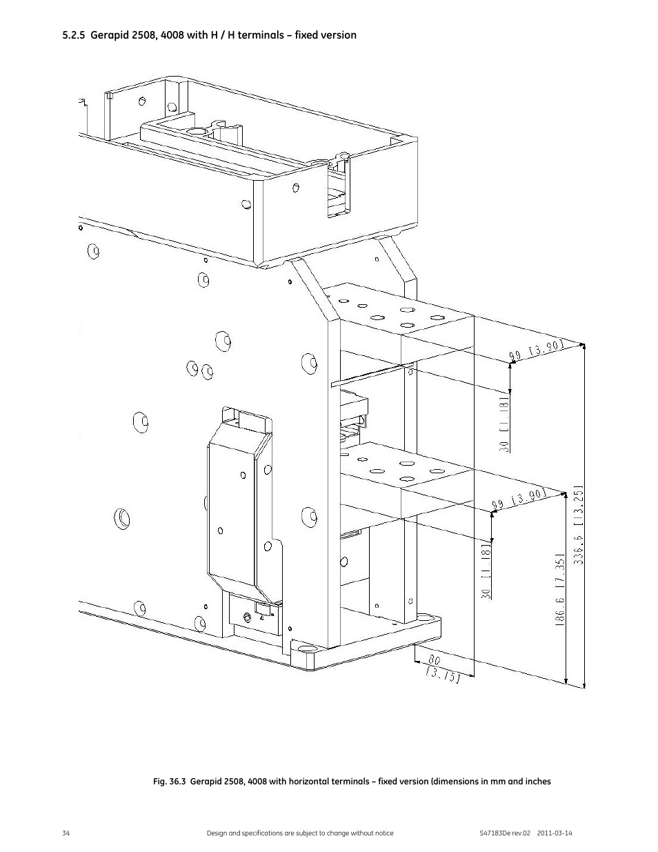 GE Industrial Solutions GERAPID 2508, 4008, 5008, 6008 WITH ARC CHUTE 1X2 User Manual | Page 34 / 60