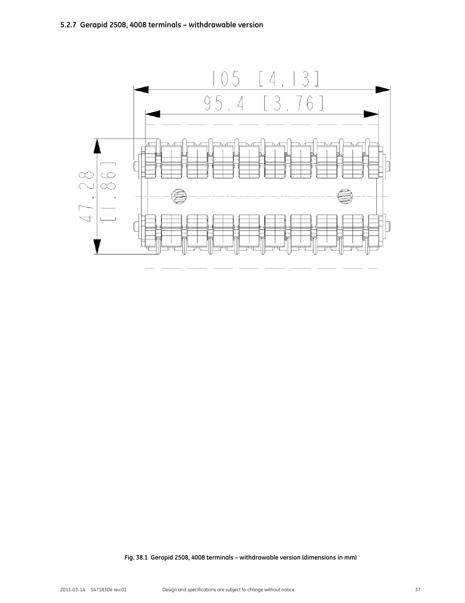 GE Industrial Solutions GERAPID 2508, 4008, 5008, 6008 WITH ARC CHUTE 1X2 User Manual | Page 37 / 60