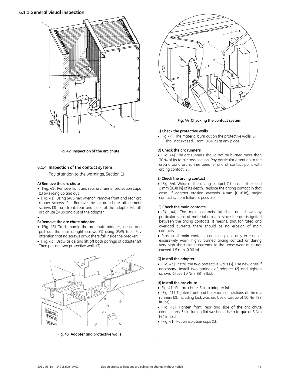 GE Industrial Solutions GERAPID 2508, 4008, 5008, 6008 WITH ARC CHUTE 1X2 User Manual | Page 45 / 60