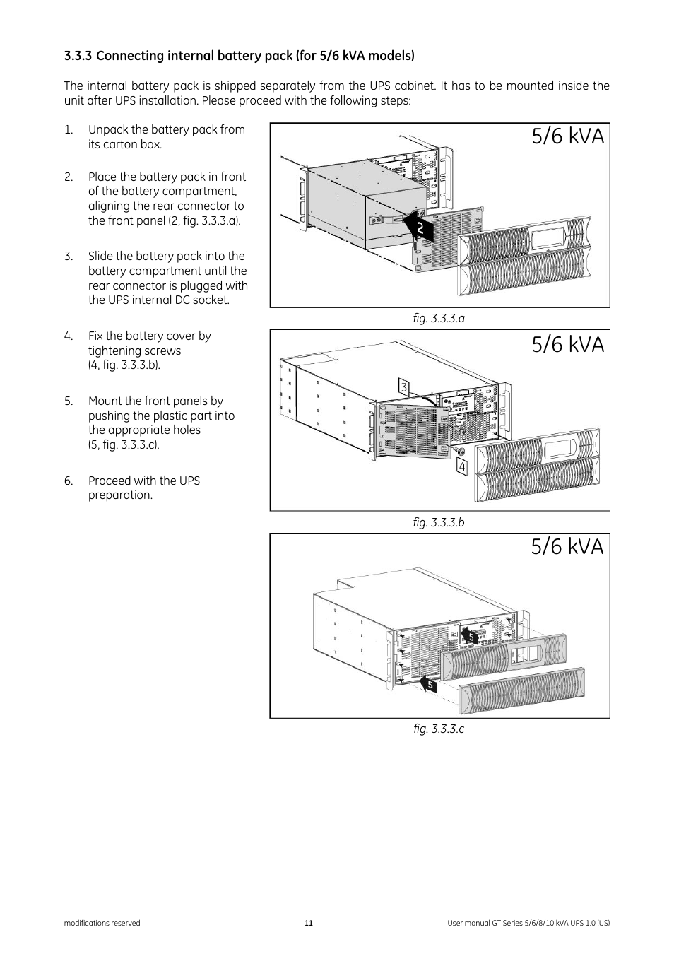 5/6 kva | GE Industrial Solutions Digital Energy GT Series UPS 5_6_8_10 kVA User Manual | Page 11 / 41