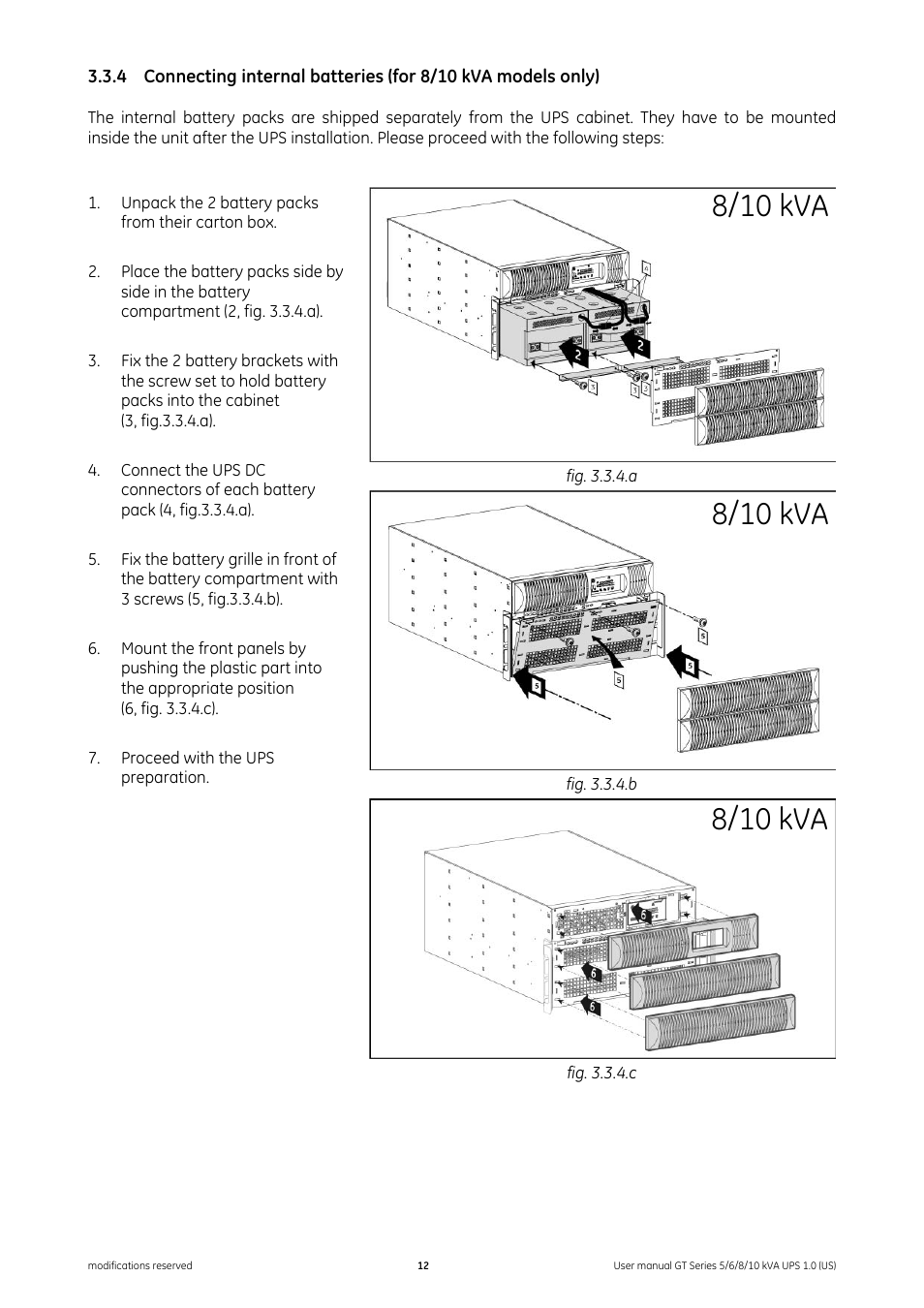 8/10 kva | GE Industrial Solutions Digital Energy GT Series UPS 5_6_8_10 kVA User Manual | Page 12 / 41