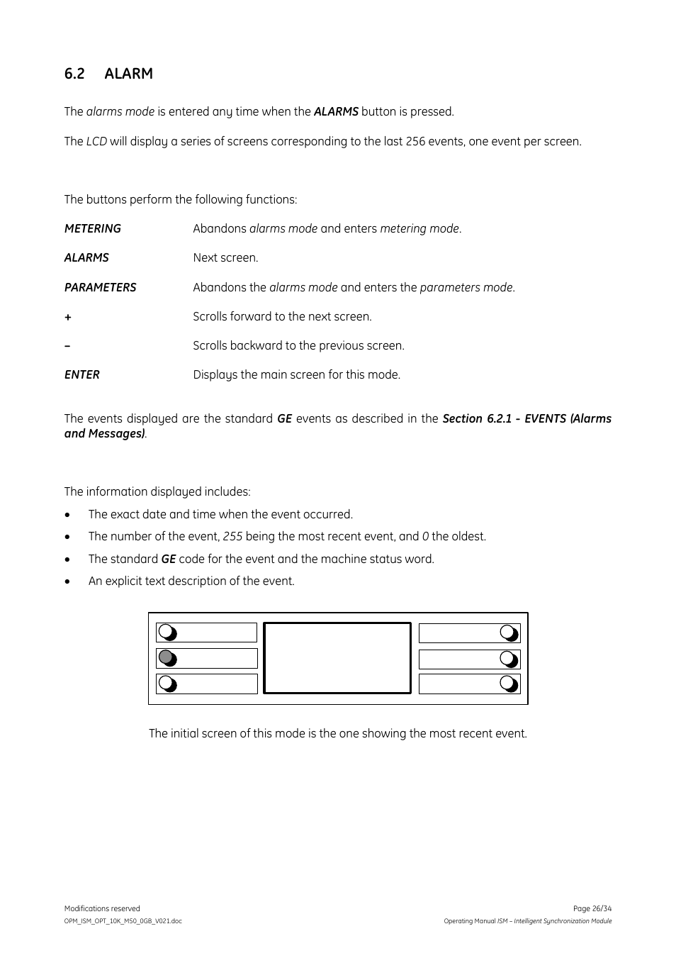 2 alarm | GE Industrial Solutions ISM User Manual | Page 26 / 34