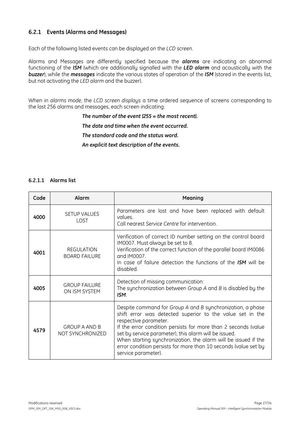 GE Industrial Solutions ISM User Manual | Page 27 / 34