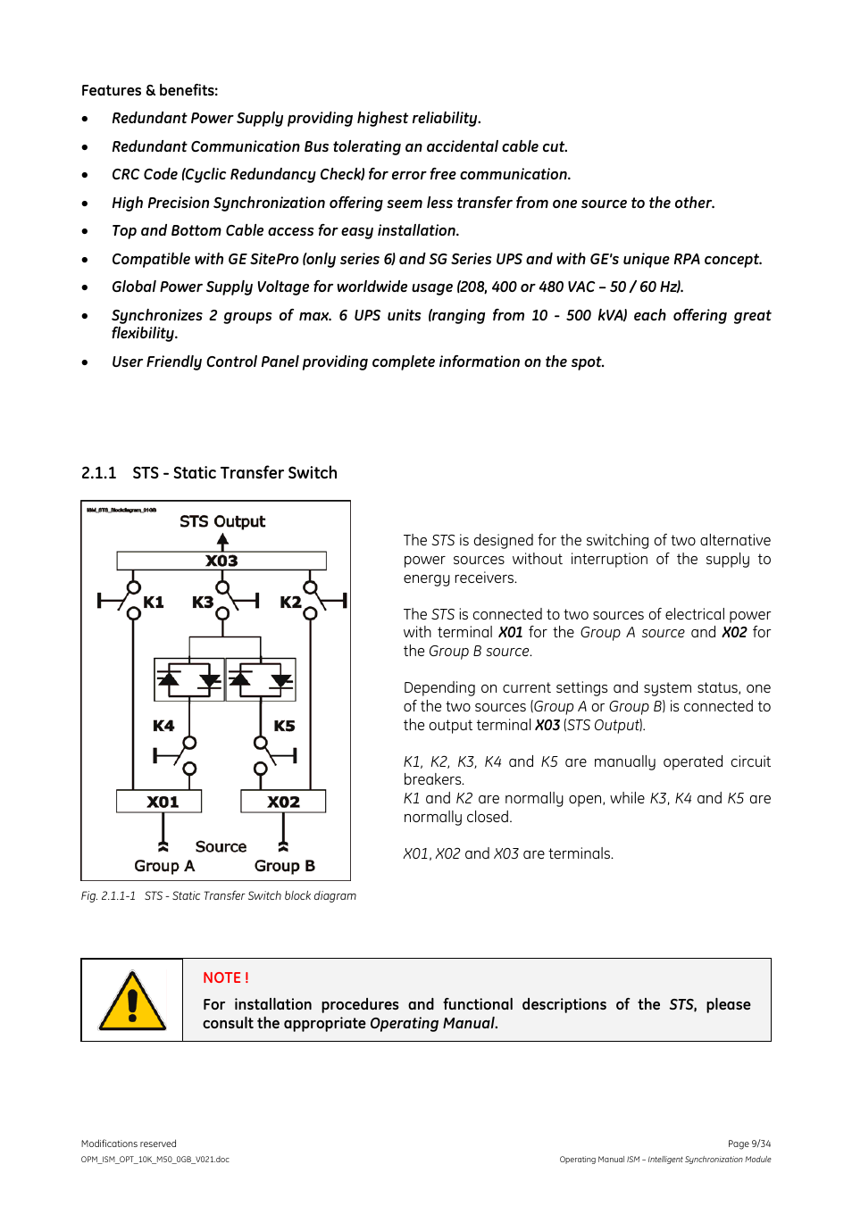 GE Industrial Solutions ISM User Manual | Page 9 / 34
