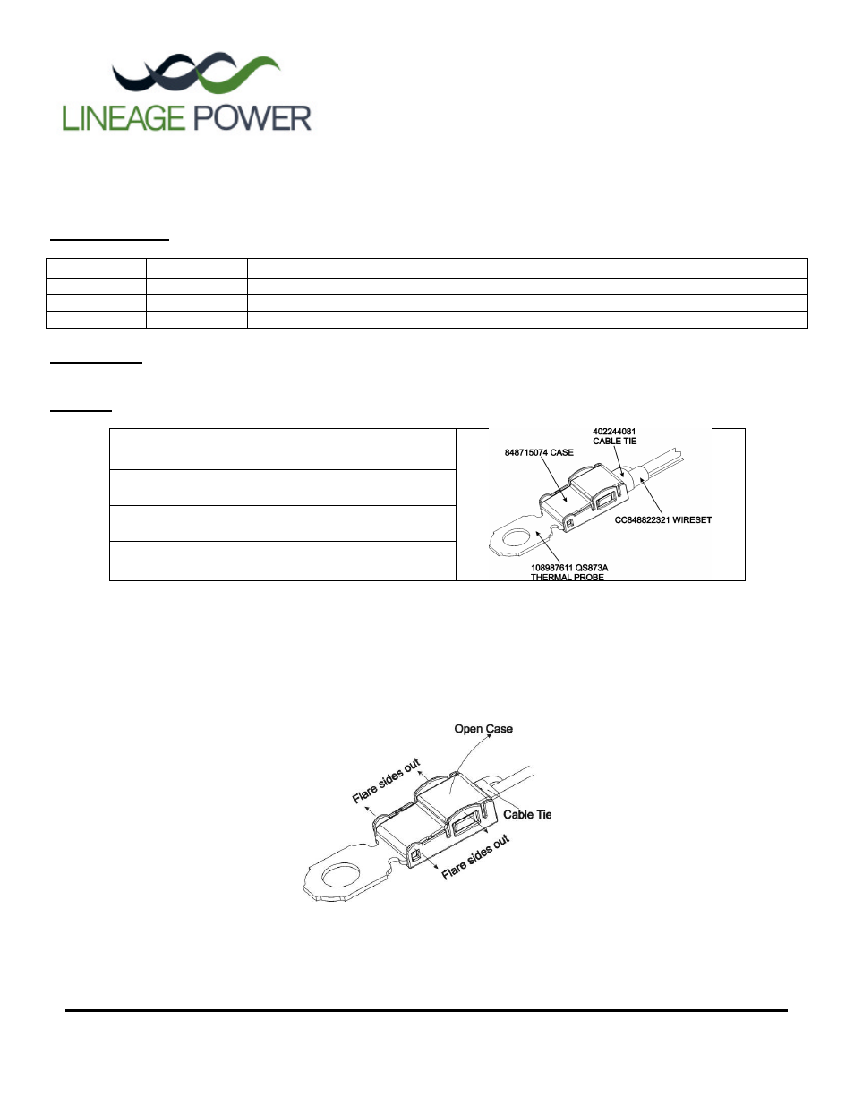 GE Industrial Solutions QS873A Thermal Probe Kit User Manual | 3 pages