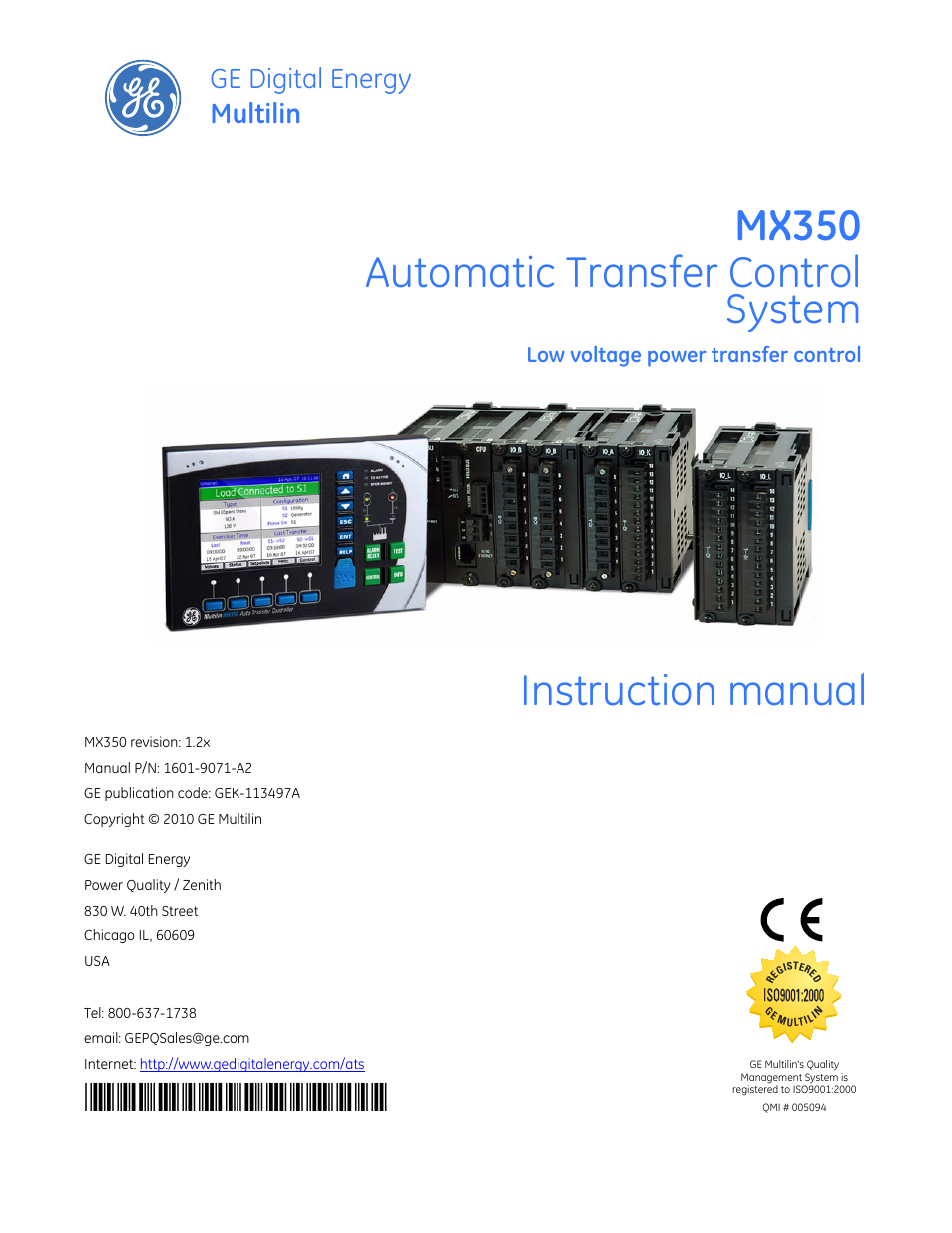 GE Industrial Solutions MX350 Instruction manual User Manual | 114 pages