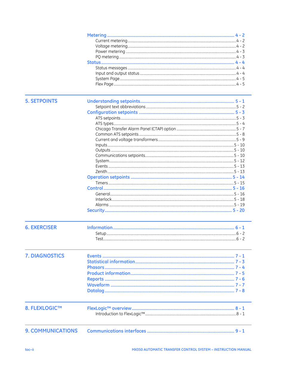 GE Industrial Solutions MX350 Instruction manual User Manual | Page 4 / 114