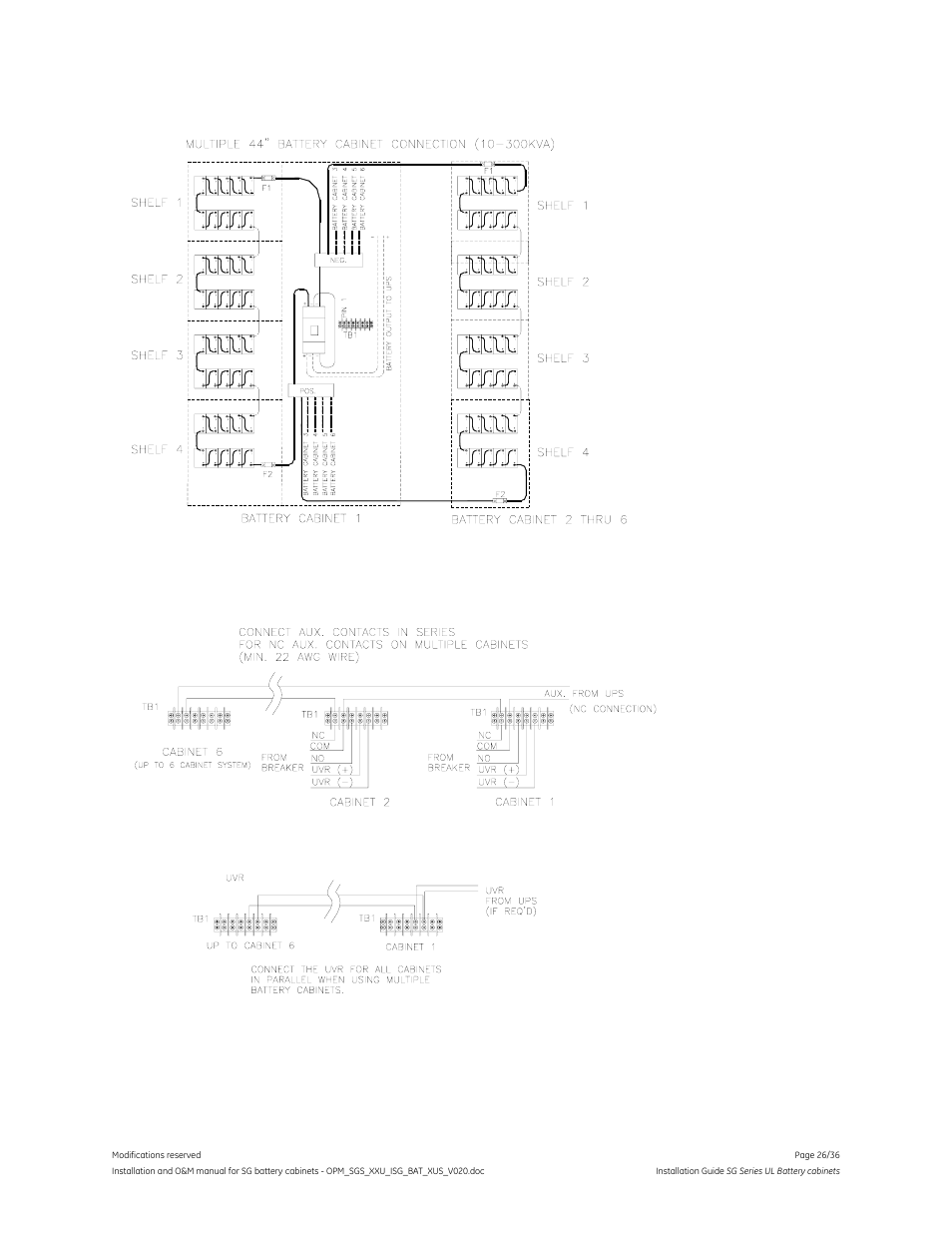 GE Industrial Solutions SG Series UL LISTED BATTERY CABINETS User Manual | Page 25 / 36