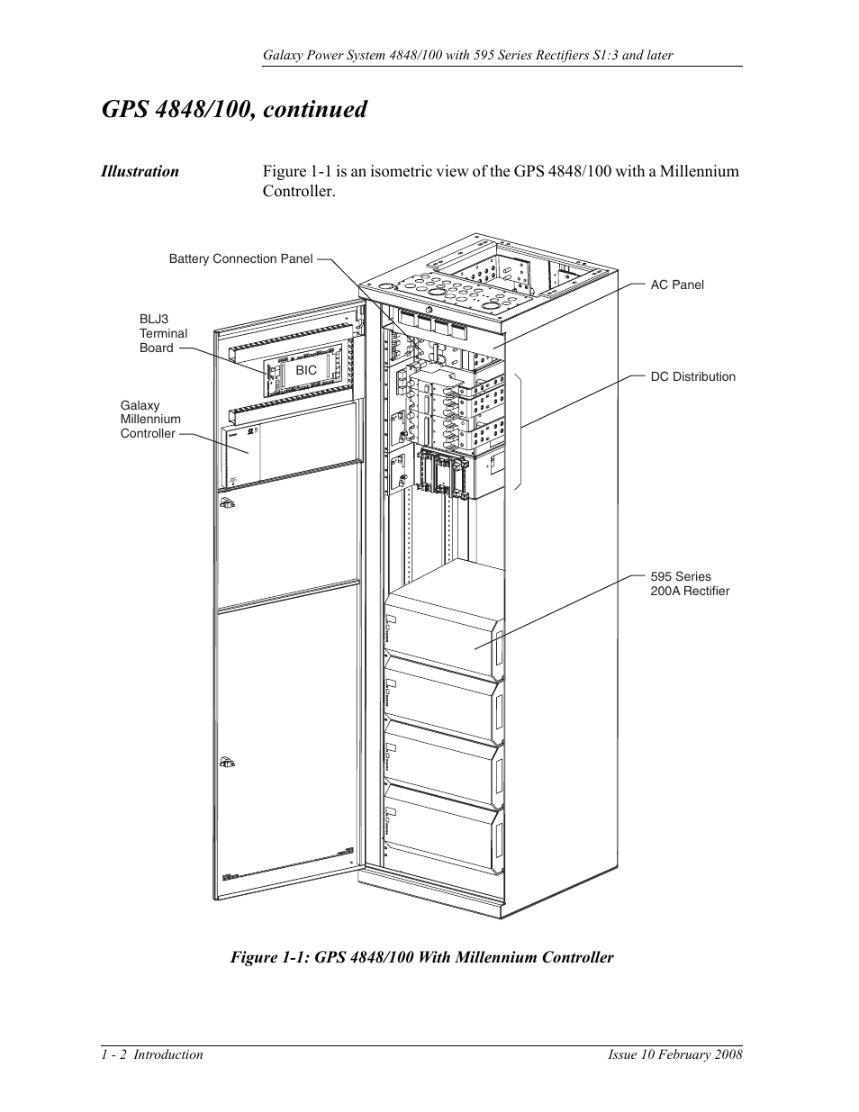 Illustration, Illustration 1-2 | GE Industrial Solutions GPS 4848_100 Users Guide (single rectifier shelf) User Manual | Page 16 / 106