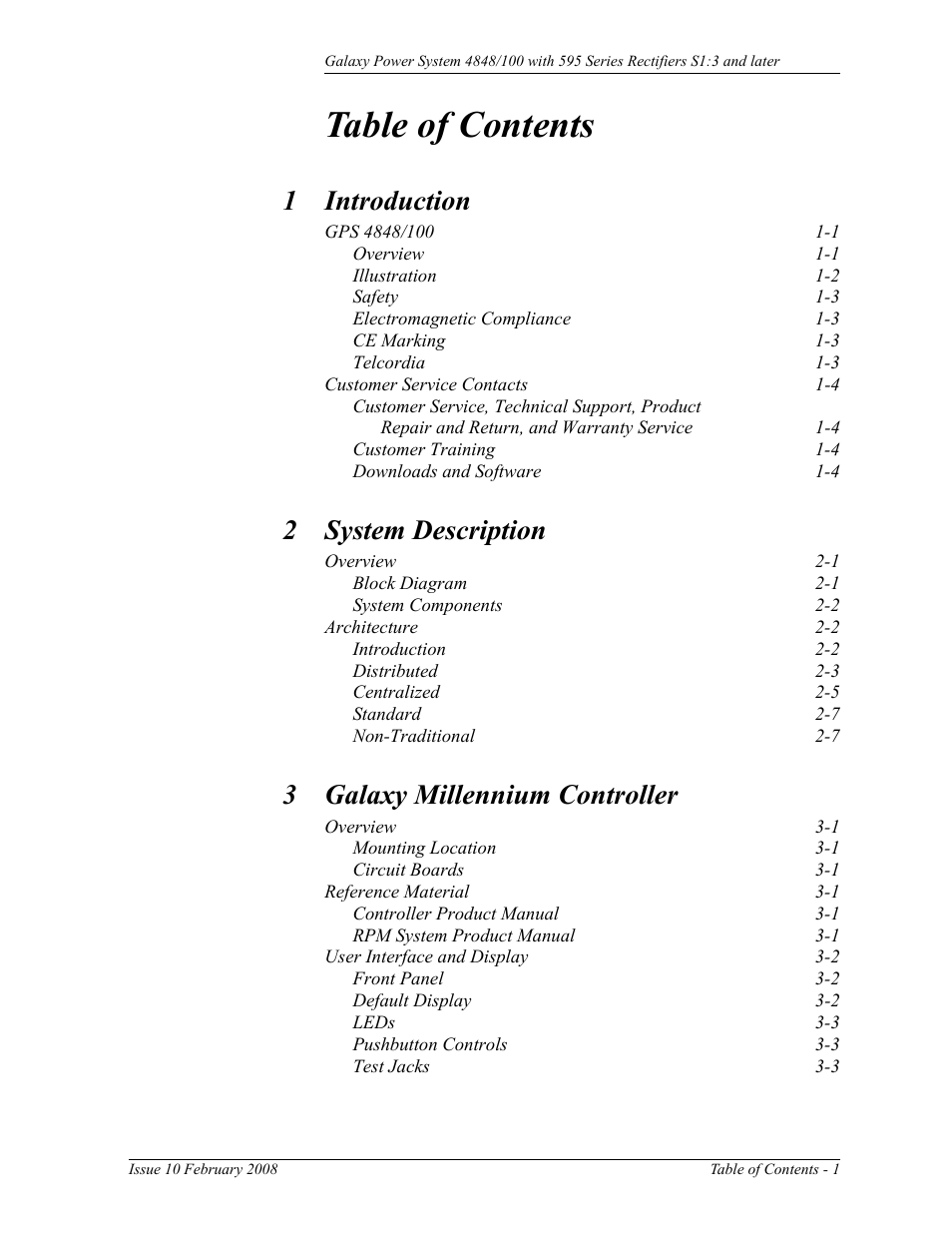 GE Industrial Solutions GPS 4848_100 Users Guide (single rectifier shelf) User Manual | Page 5 / 106