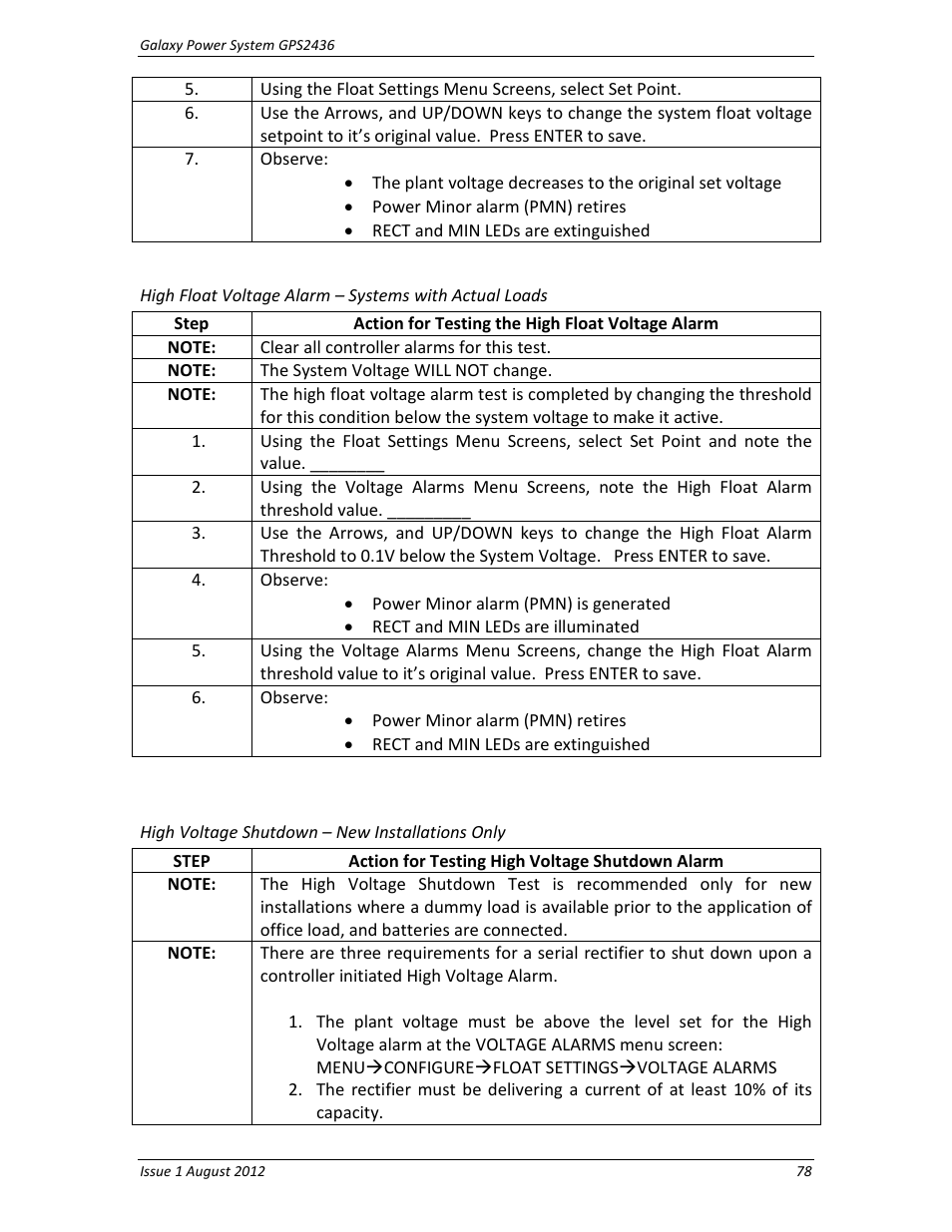 High voltage shutdown – new installations only | GE Industrial Solutions GPS2436 User Manual | Page 78 / 97