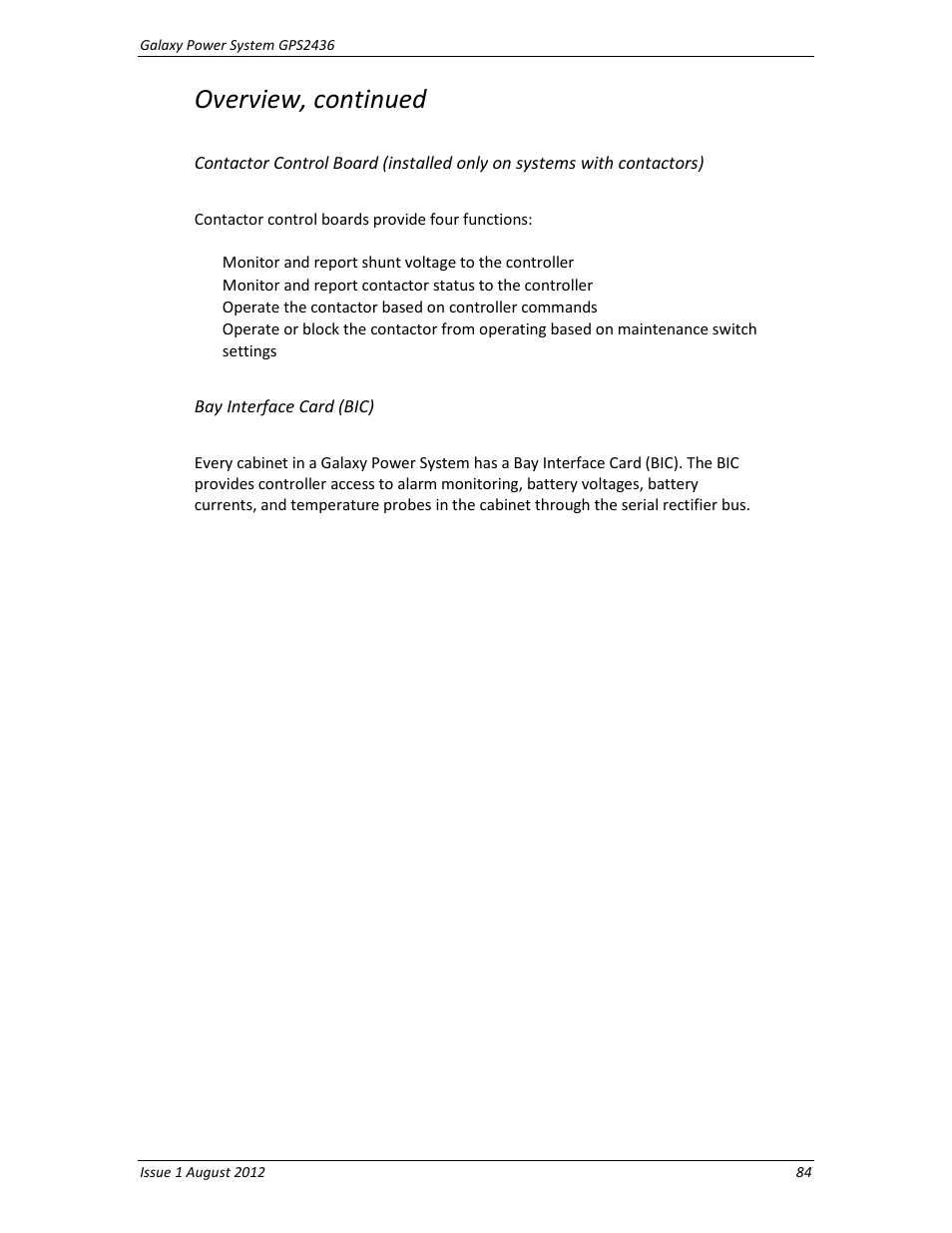 Overview, continued | GE Industrial Solutions GPS2436 User Manual | Page 84 / 97