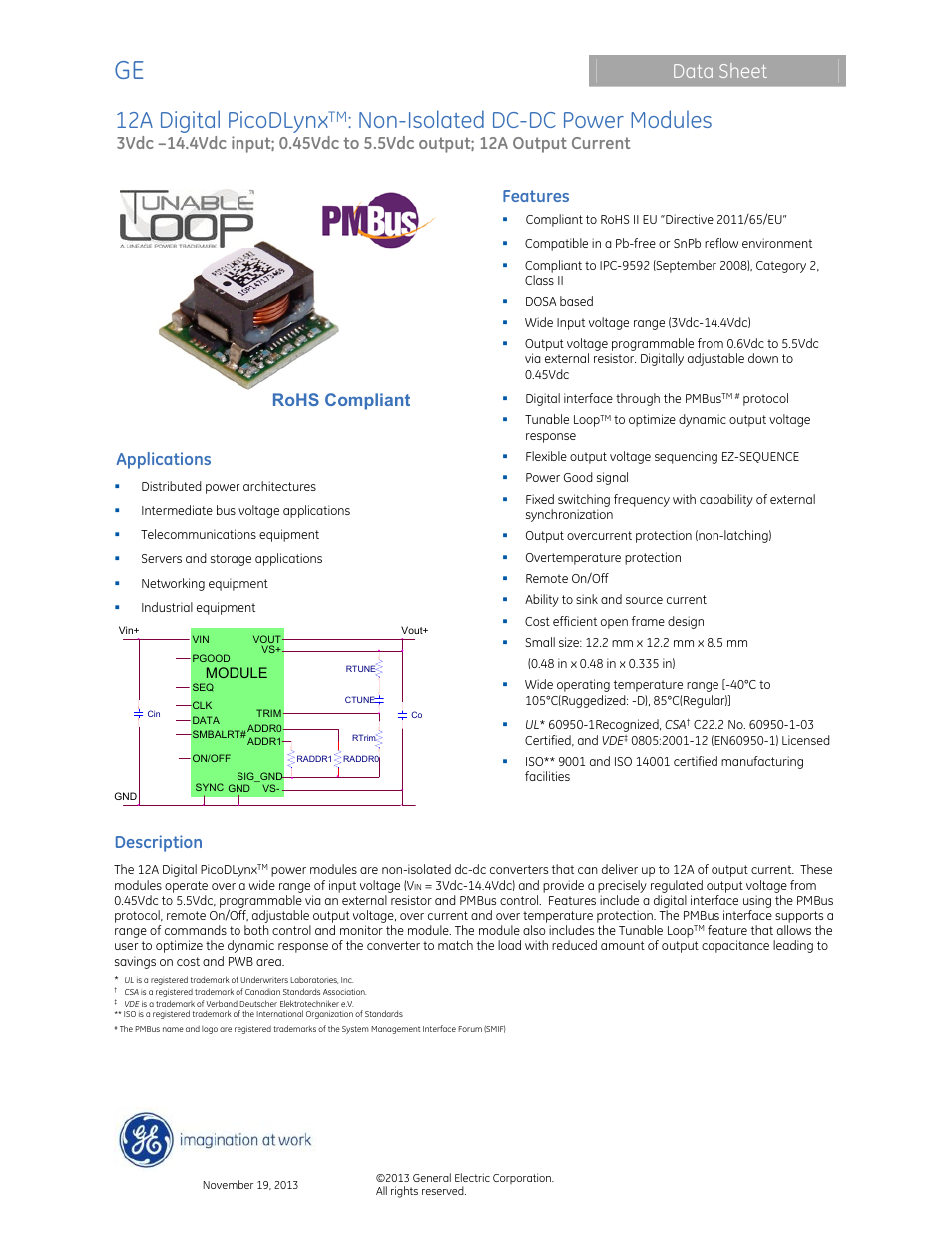 GE Industrial Solutions 12A Digital PicoDLynx User Manual | 40 pages