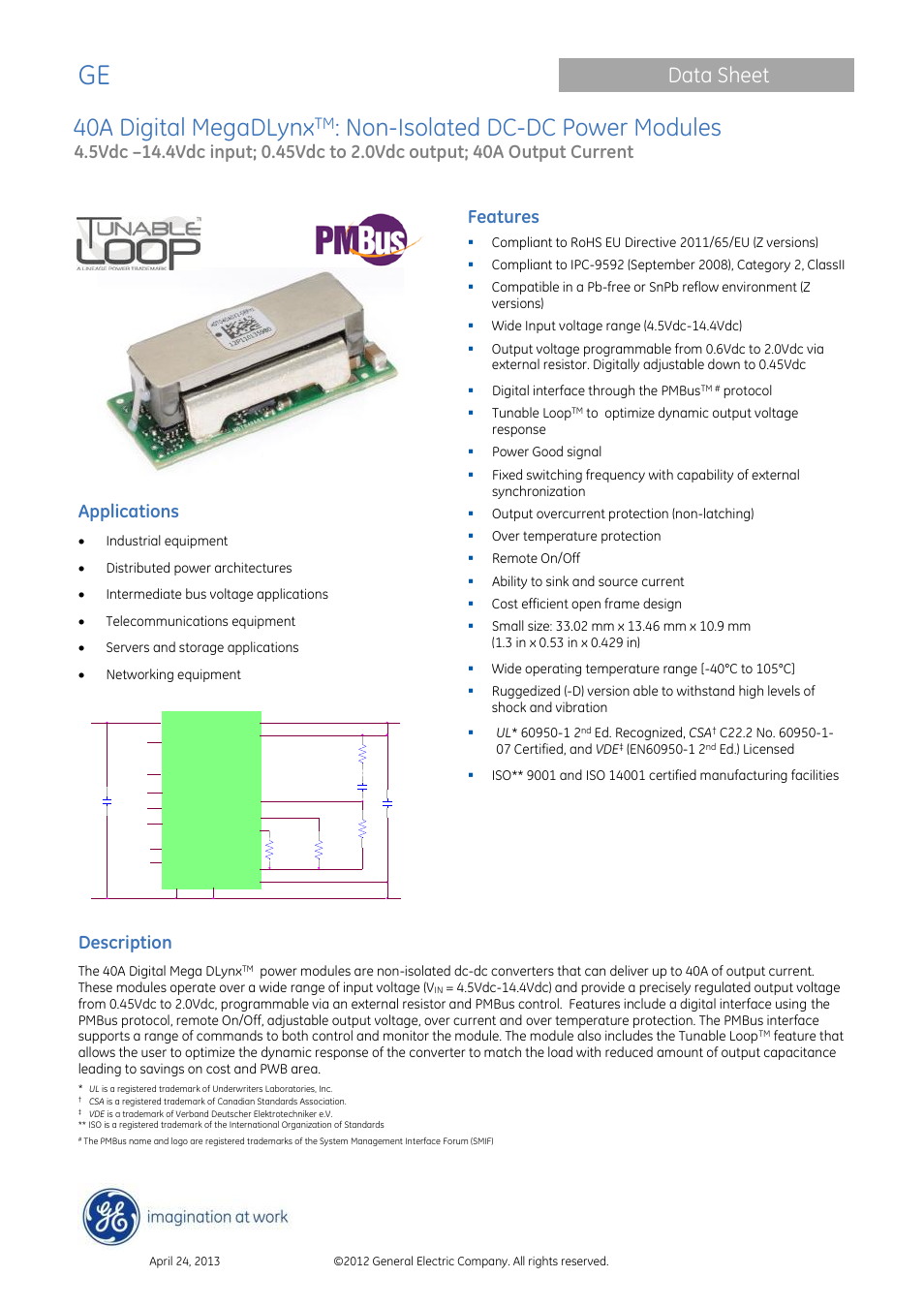 GE Industrial Solutions 40A Digital MegaDLynx User Manual | 36 pages