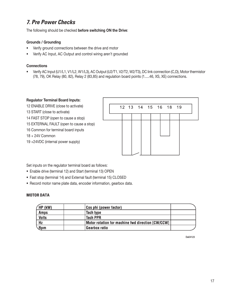 Pre power checks | GE Industrial Solutions AV-300i Quick Start User Manual | Page 17 / 32