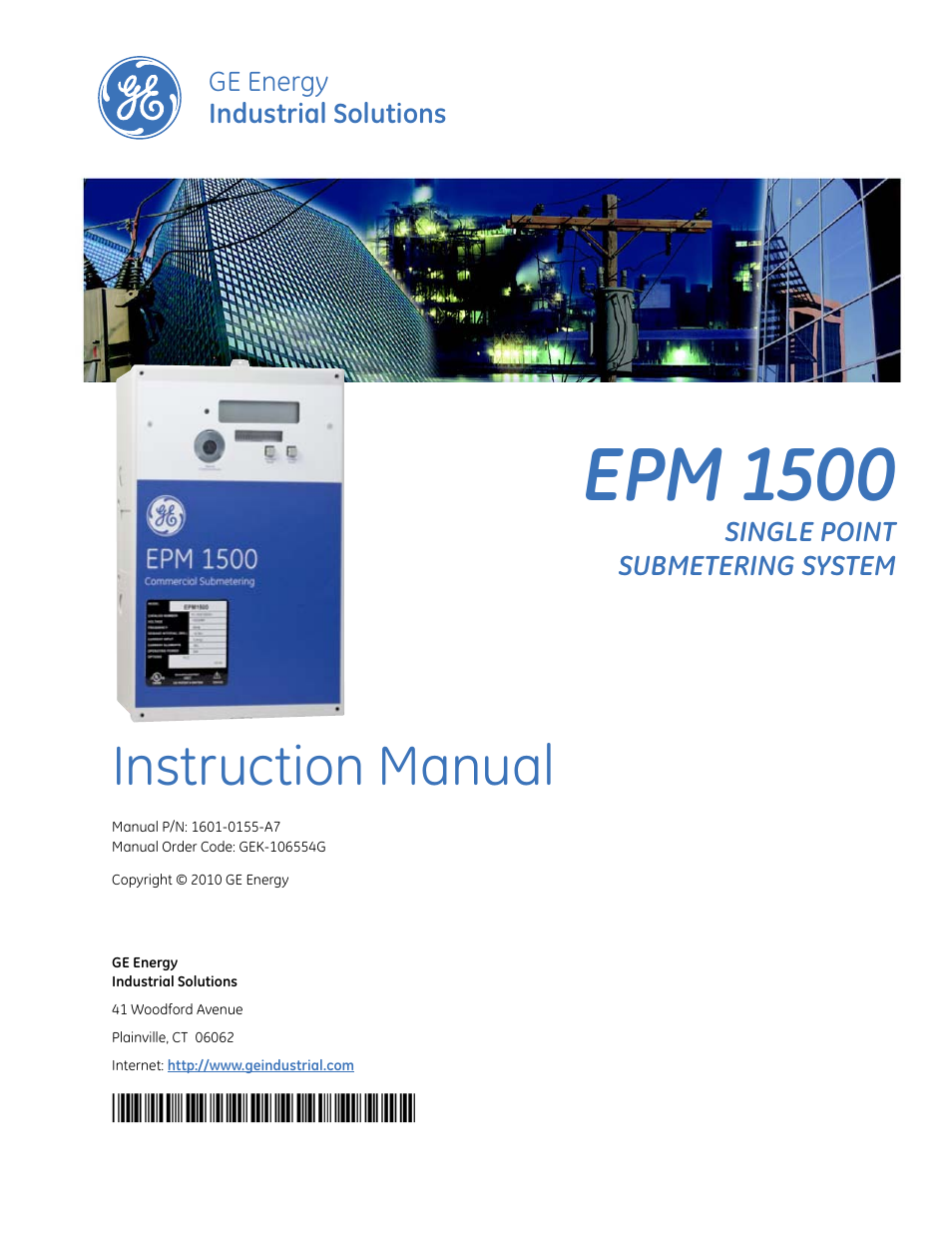 GE Industrial Solutions EPM1500 Single Point Submetering System User Manual | 52 pages