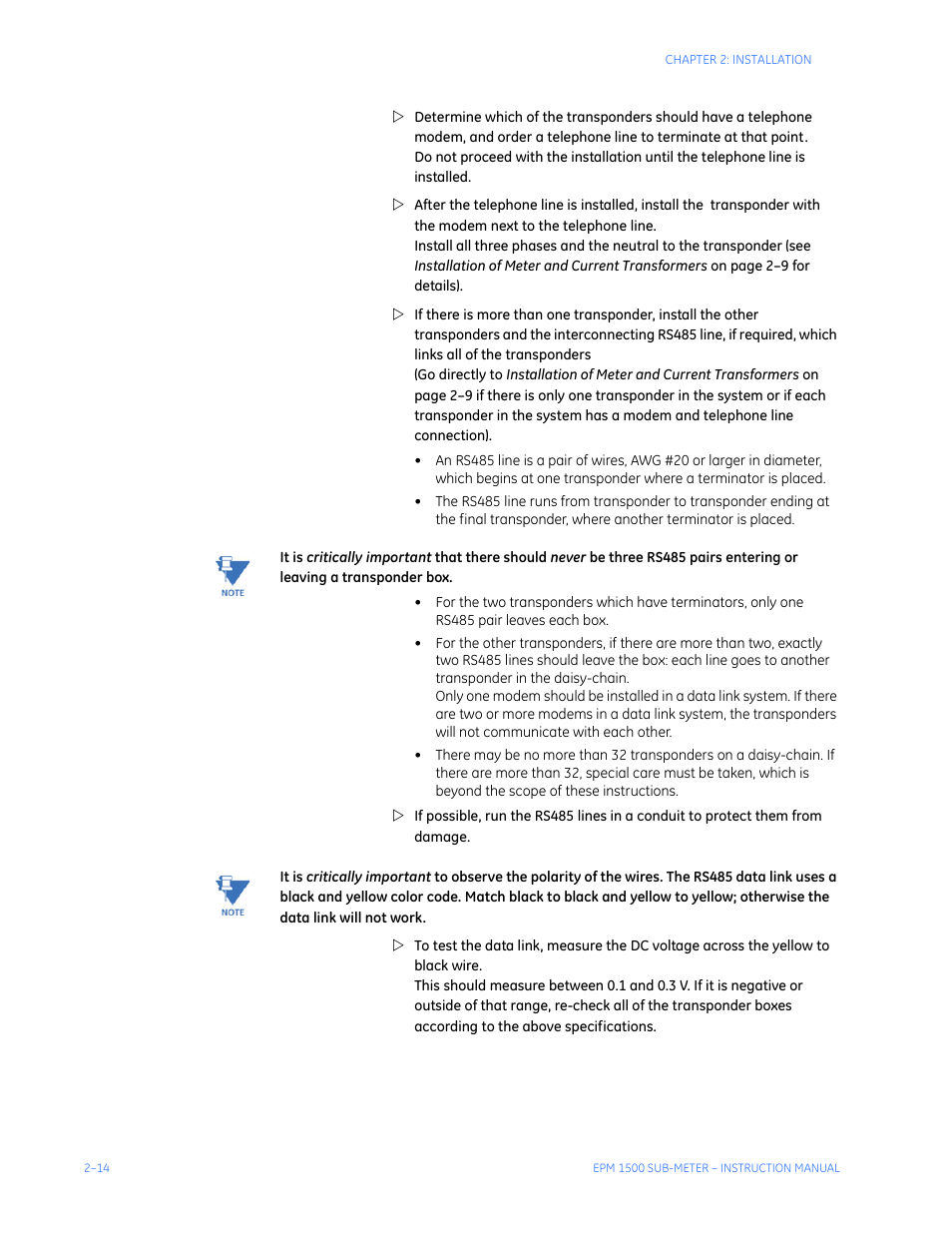 GE Industrial Solutions EPM1500 Single Point Submetering System User Manual | Page 24 / 52