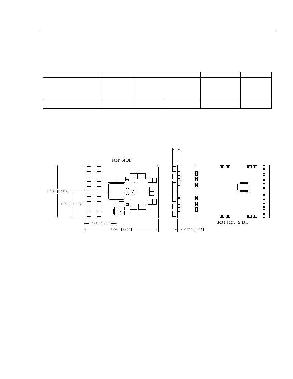 Table 9. mechanical specifications, Figure 44. outline of zephyr module, Mechanical specifications | Lineage power 23 | GE Industrial Solutions Zephyr Non-Isolated SMT User Manual | Page 23 / 29