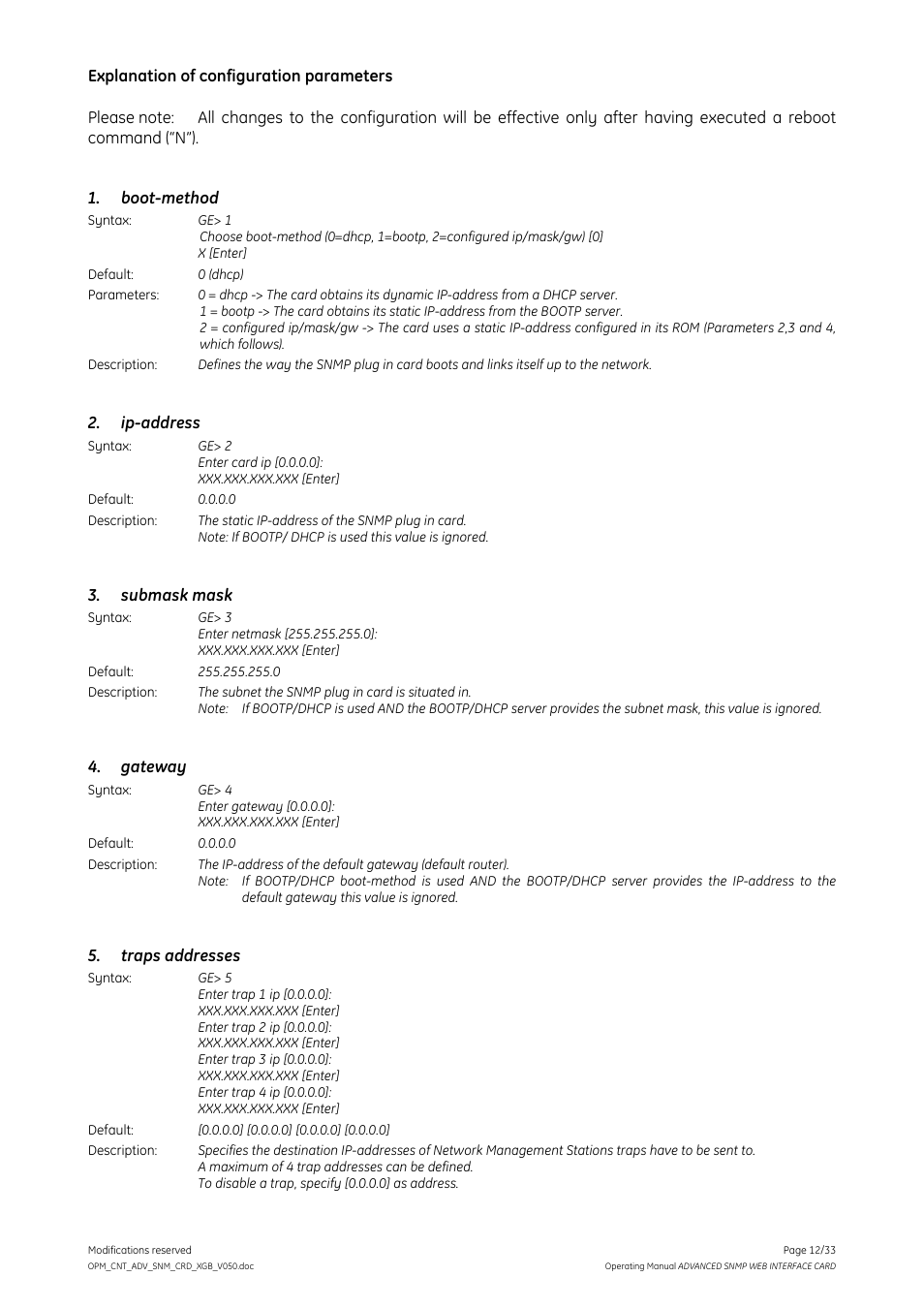 GE Industrial Solutions ADVANCED SNMP WEB INTERFACE CARD User Manual | Page 12 / 33
