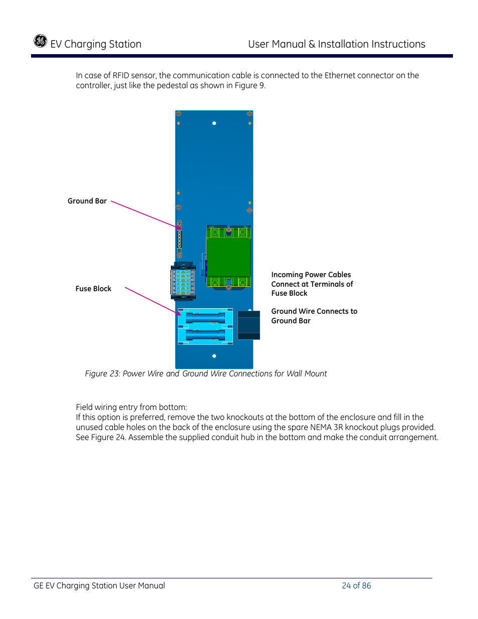 GE Industrial Solutions NEMA EVSE CHARGING STATION User Manual | Page 24 / 86
