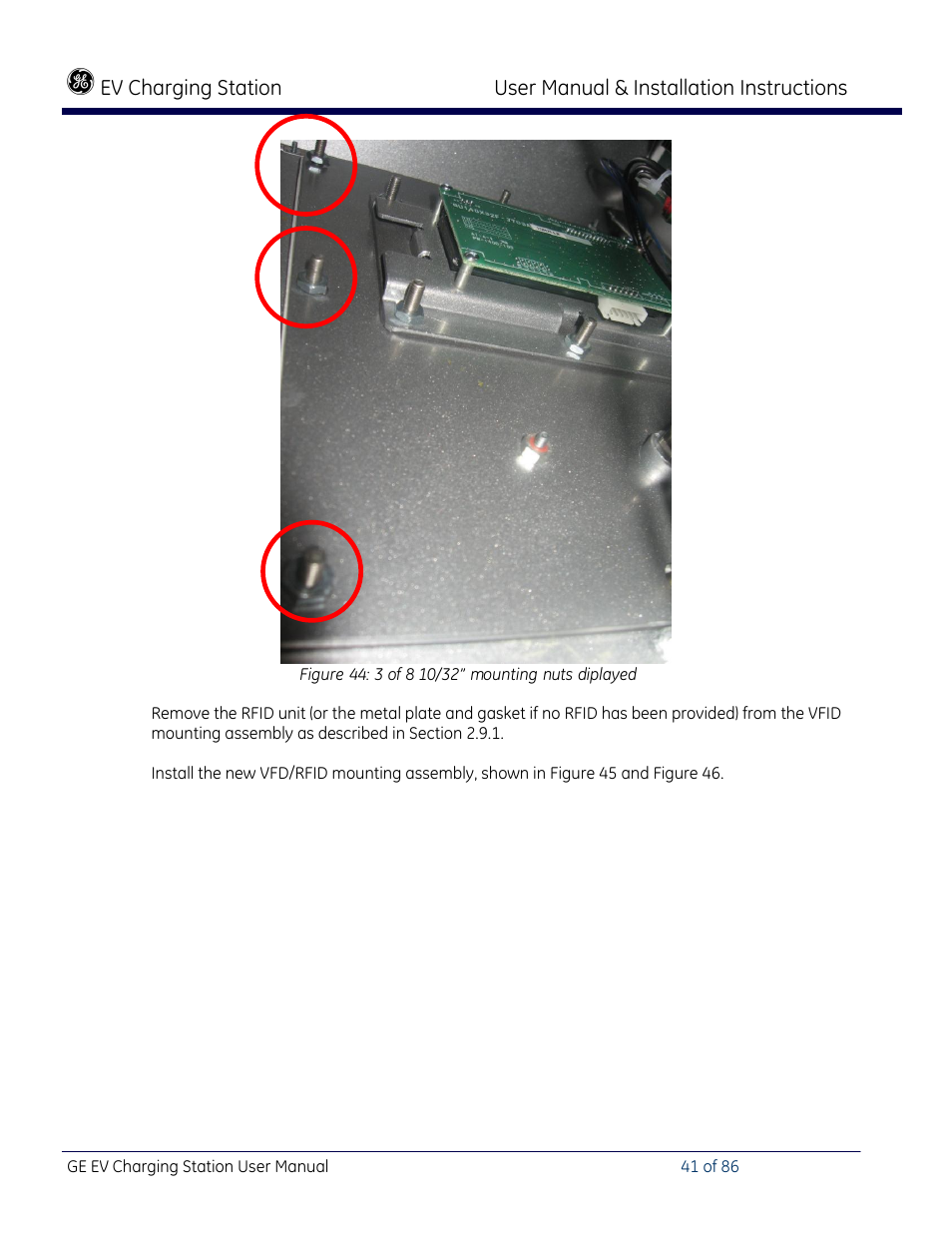 GE Industrial Solutions NEMA EVSE CHARGING STATION User Manual | Page 41 / 86