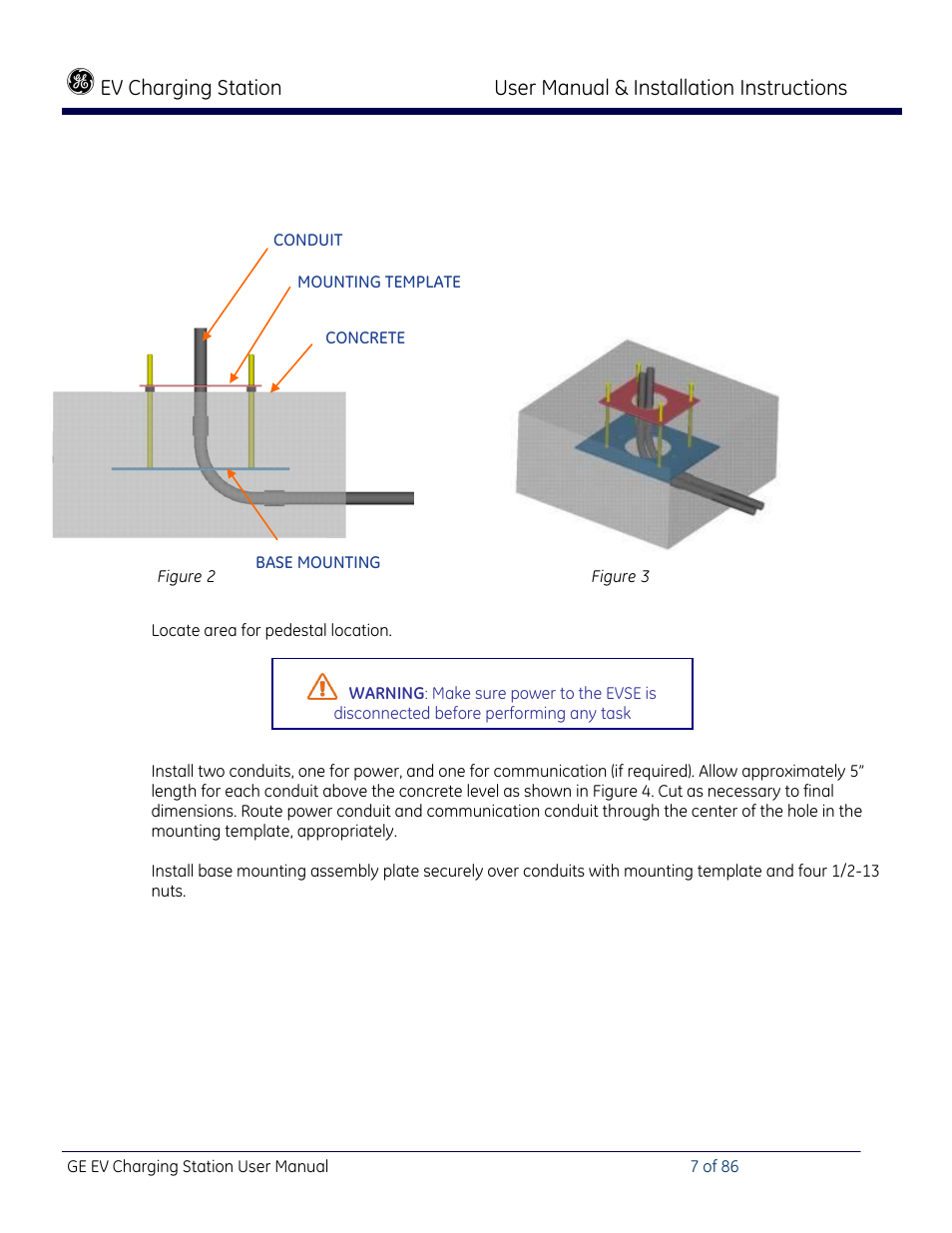 Ev charging station, User manual & installation instructions | GE Industrial Solutions NEMA EVSE CHARGING STATION User Manual | Page 7 / 86