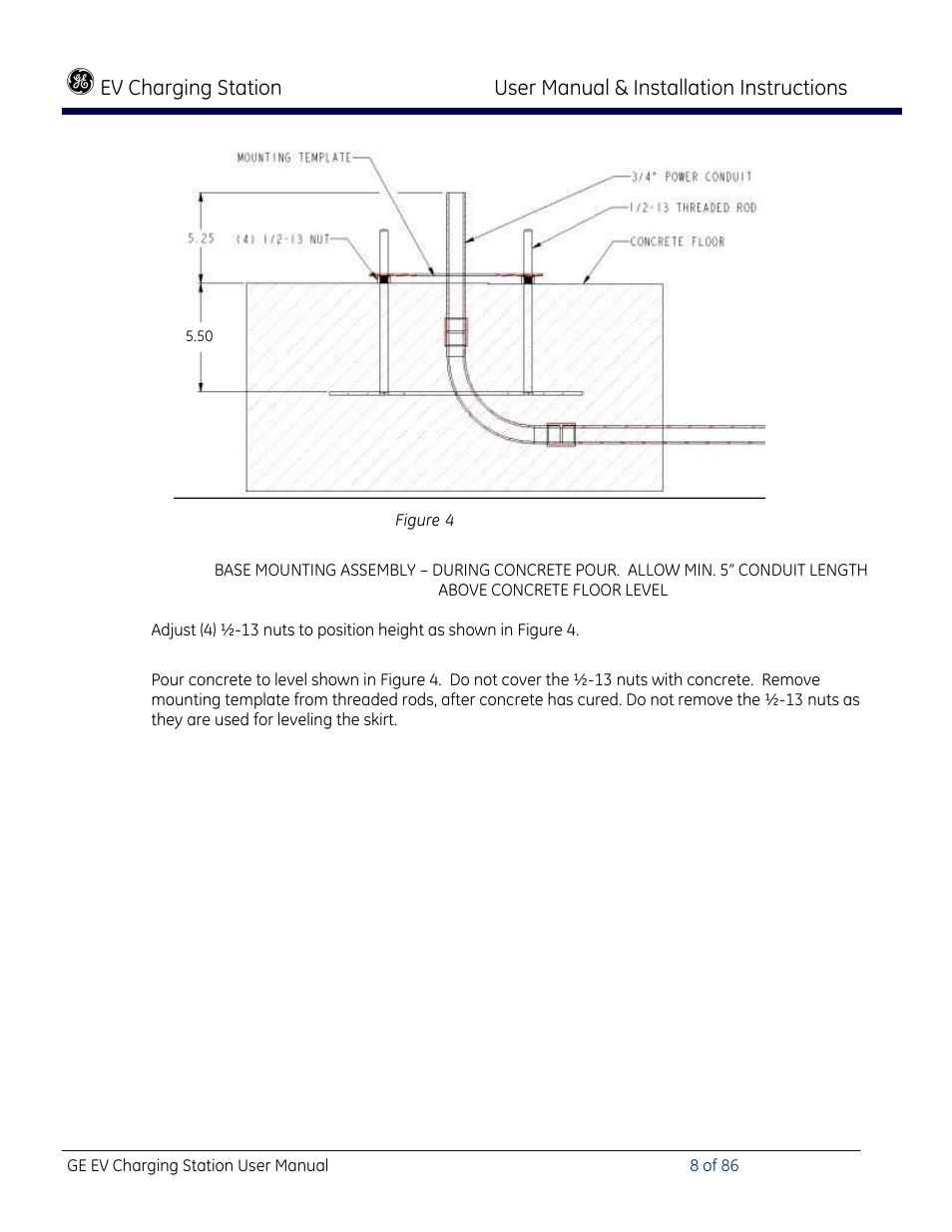 Ev charging station, User manual & installation instructions | GE Industrial Solutions NEMA EVSE CHARGING STATION User Manual | Page 8 / 86