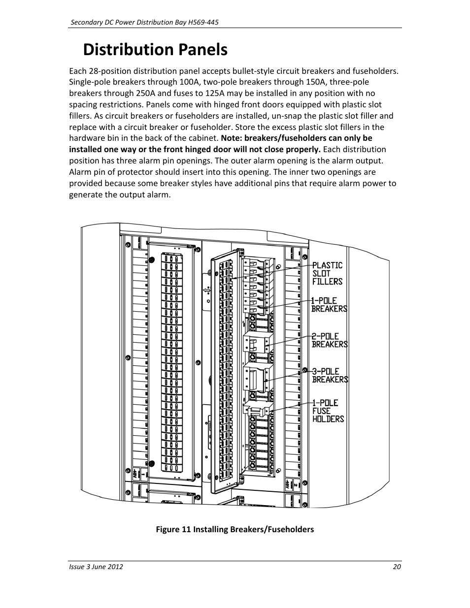 Distribution panels | GE Industrial Solutions BDCBB H569-445 User Manual | Page 20 / 39