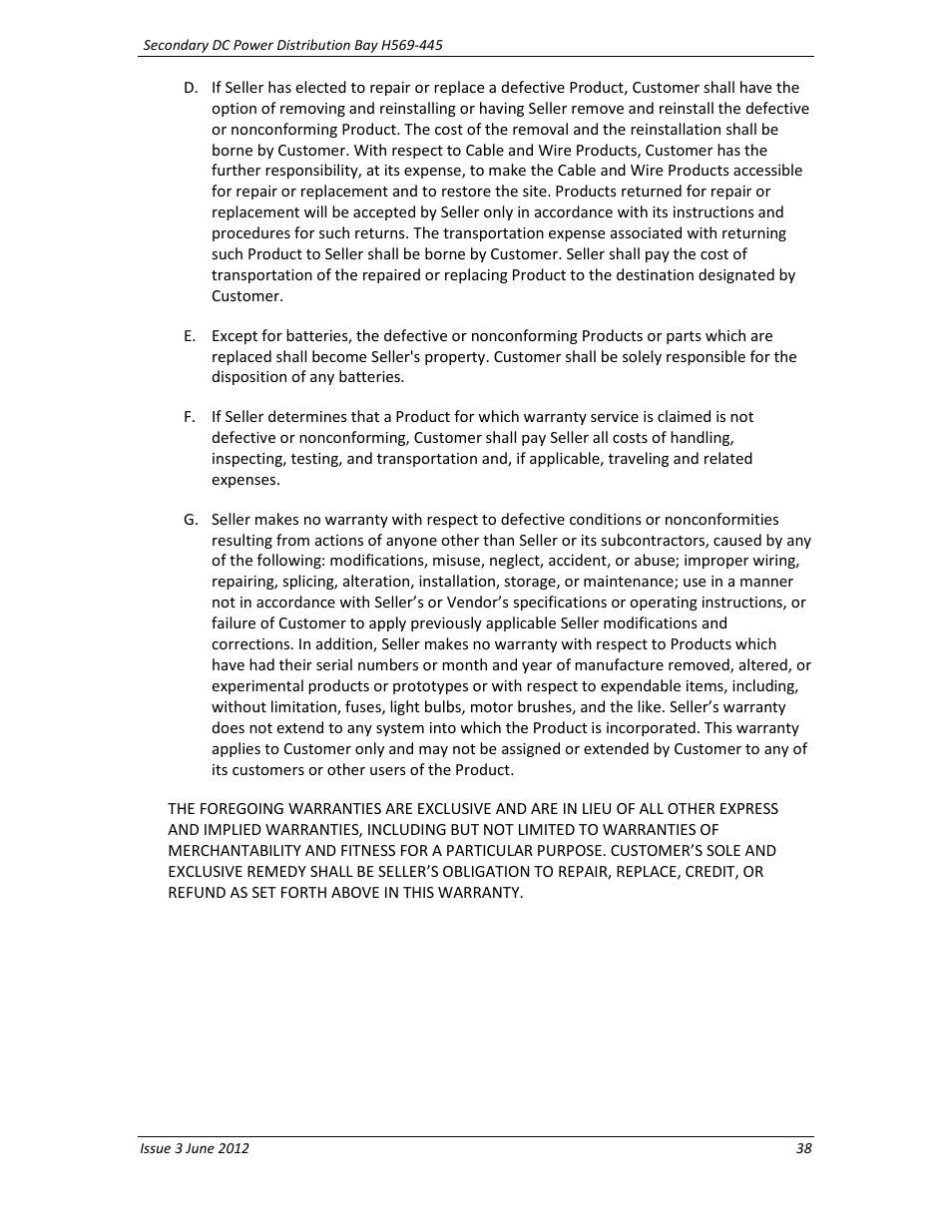 GE Industrial Solutions BDCBB H569-445 User Manual | Page 38 / 39