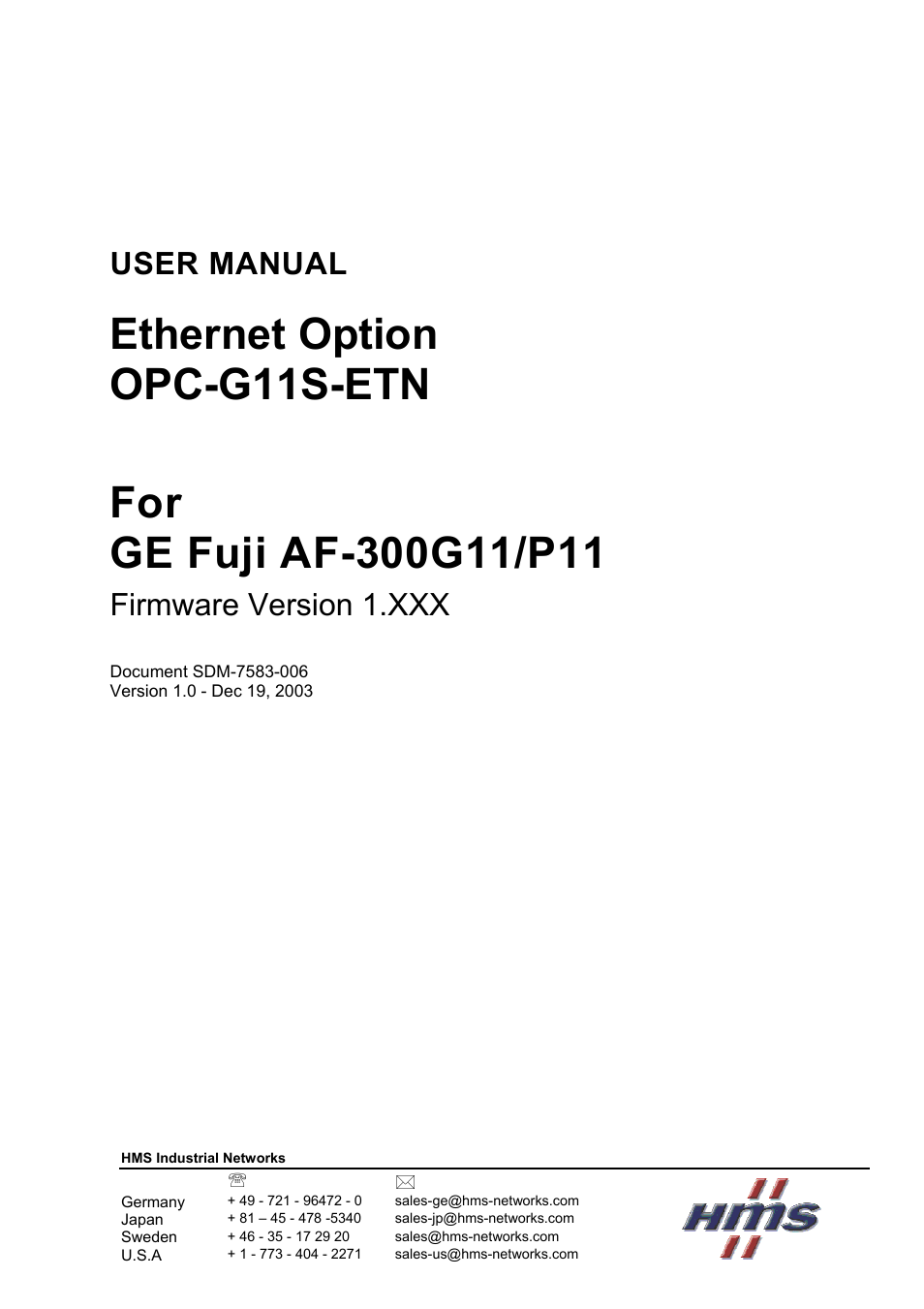 GE Industrial Solutions AF-300 P11_G11 Ethernet Interface User Manual | 55 pages