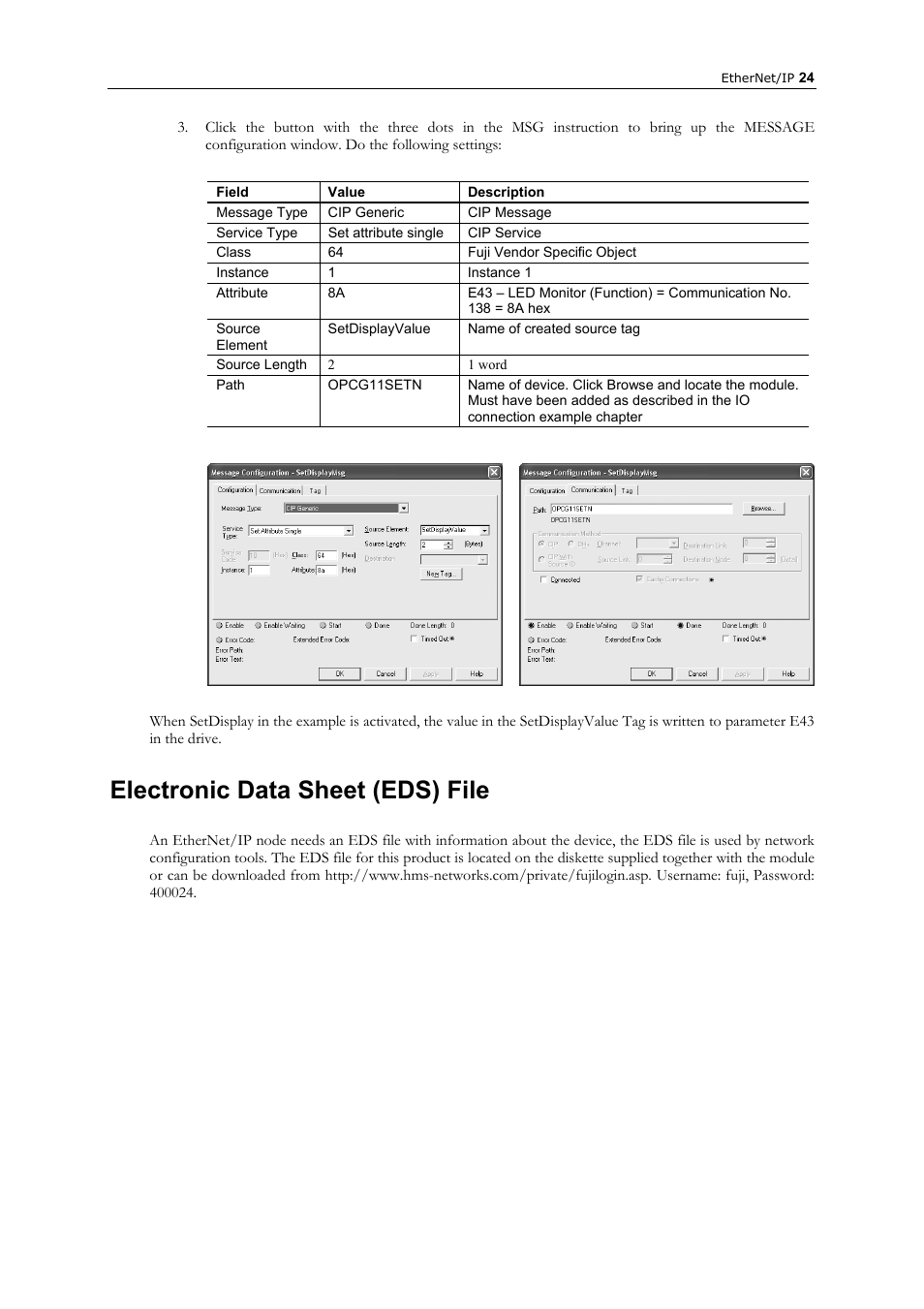 Electronic data sheet (eds) file | GE Industrial Solutions AF-300 P11_G11 Ethernet Interface User Manual | Page 30 / 55