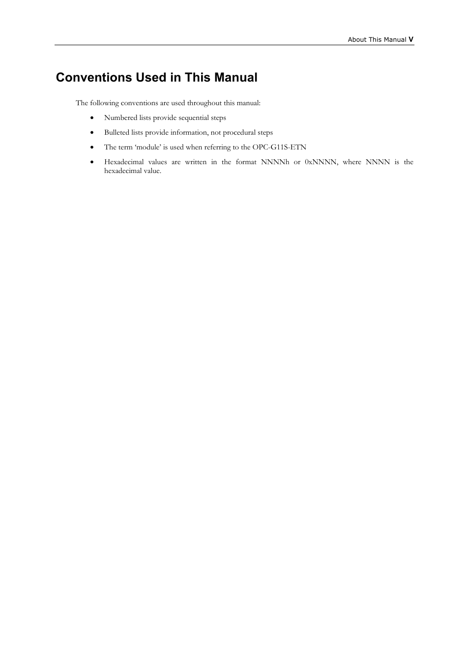 Conventions used in this manual | GE Industrial Solutions AF-300 P11_G11 Ethernet Interface User Manual | Page 6 / 55