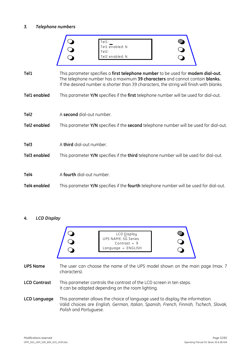 GE Industrial Solutions SG Series 50 & 80 kVA Operating Manual User Manual | Page 32 / 82