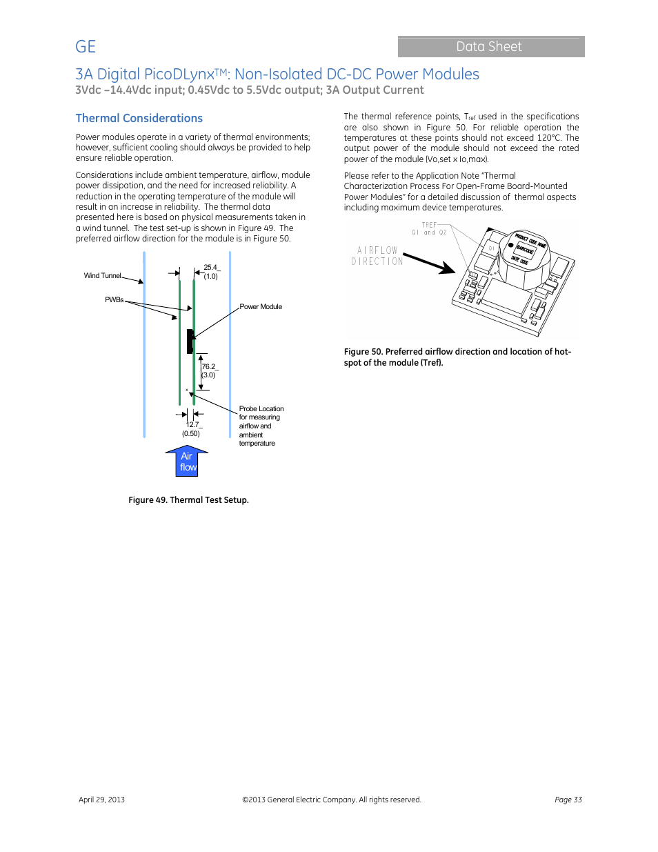 3a digital picodlynx, Non-isolated dc-dc power modules, Data sheet | GE Industrial Solutions 3A Digital PicoDLynx User Manual | Page 33 / 40