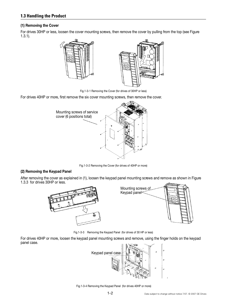 3 handling the product | GE Industrial Solutions AF-300 P11 User Manual | Page 15 / 154