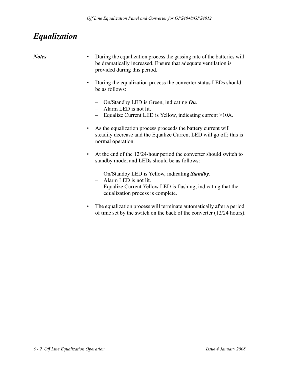 Equalization | GE Industrial Solutions Off Line Equalization (OLE) User Manual | Page 26 / 32