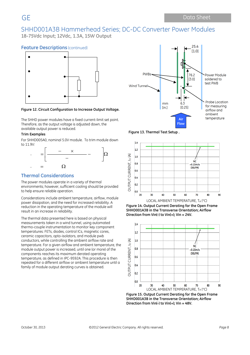 Data sheet | GE Industrial Solutions SHHD001A3B Hammerhead Series User Manual | Page 8 / 15