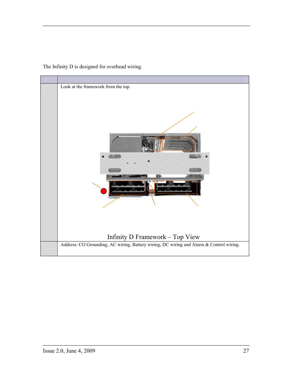 Wire the subframe, Top view | GE Industrial Solutions H2007001 G11 Series User Manual | Page 27 / 94