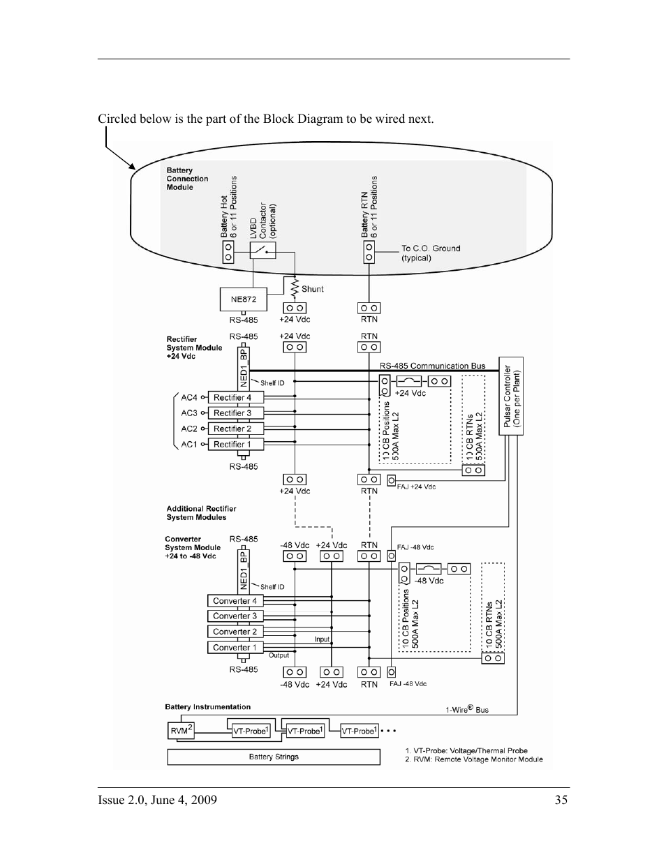 Wire the battery connection module | GE Industrial Solutions H2007001 G11 Series User Manual | Page 35 / 94