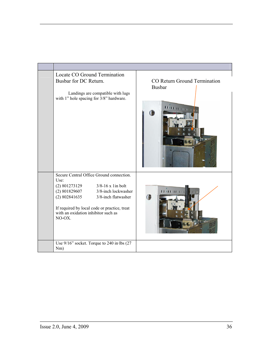Connect central office ground (cog) | GE Industrial Solutions H2007001 G11 Series User Manual | Page 36 / 94