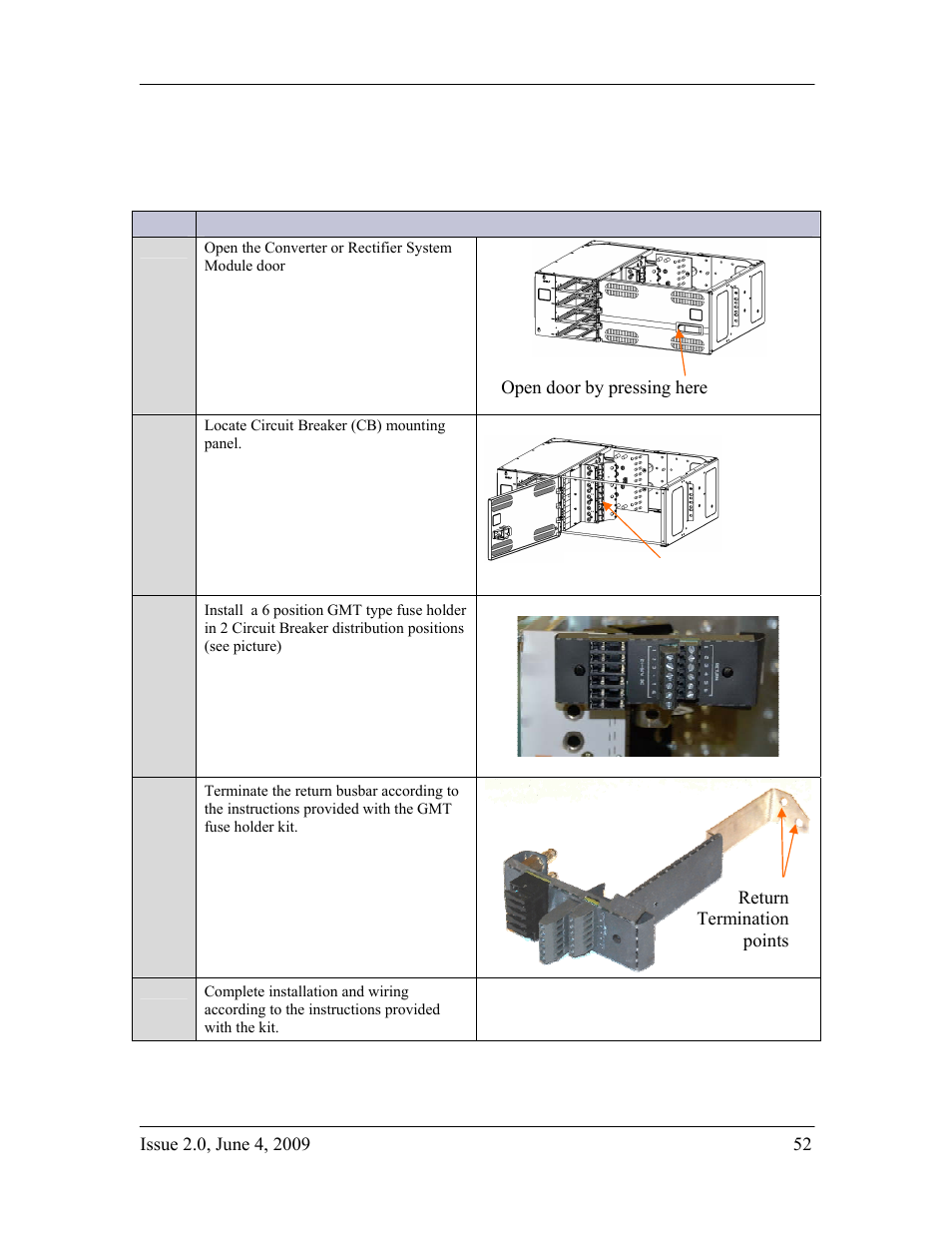 Wire loads served by gmt type fuses | GE Industrial Solutions H2007001 G11 Series User Manual | Page 52 / 94