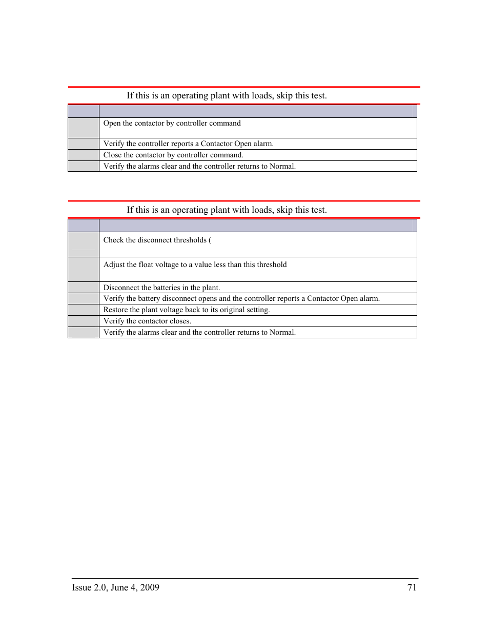 Manual contactor control and alarms, Automatic contactor control and alarms | GE Industrial Solutions H2007001 G11 Series User Manual | Page 71 / 94