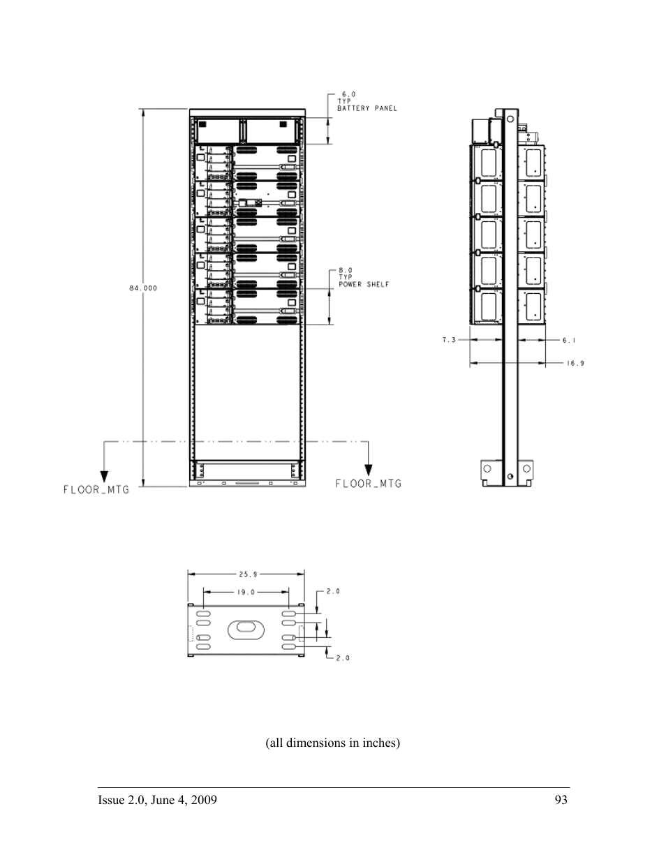 Reference information for 26 inch frame | GE Industrial Solutions H2007001 G11 Series User Manual | Page 93 / 94