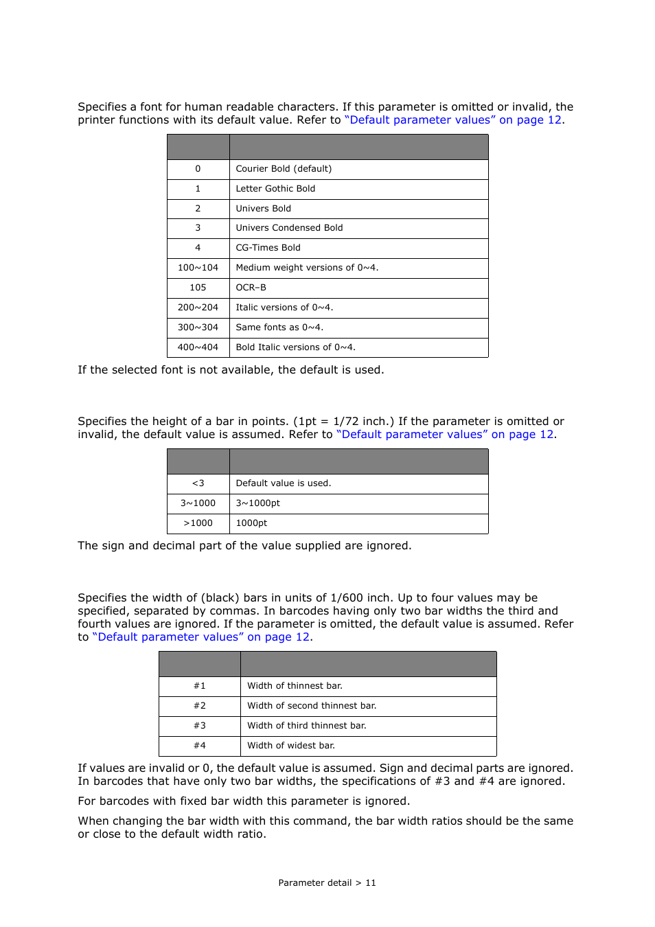 H-parameter, V-parameter, B-parameter | Toshiba e-STUDIO222cp User Manual | Page 11 / 16