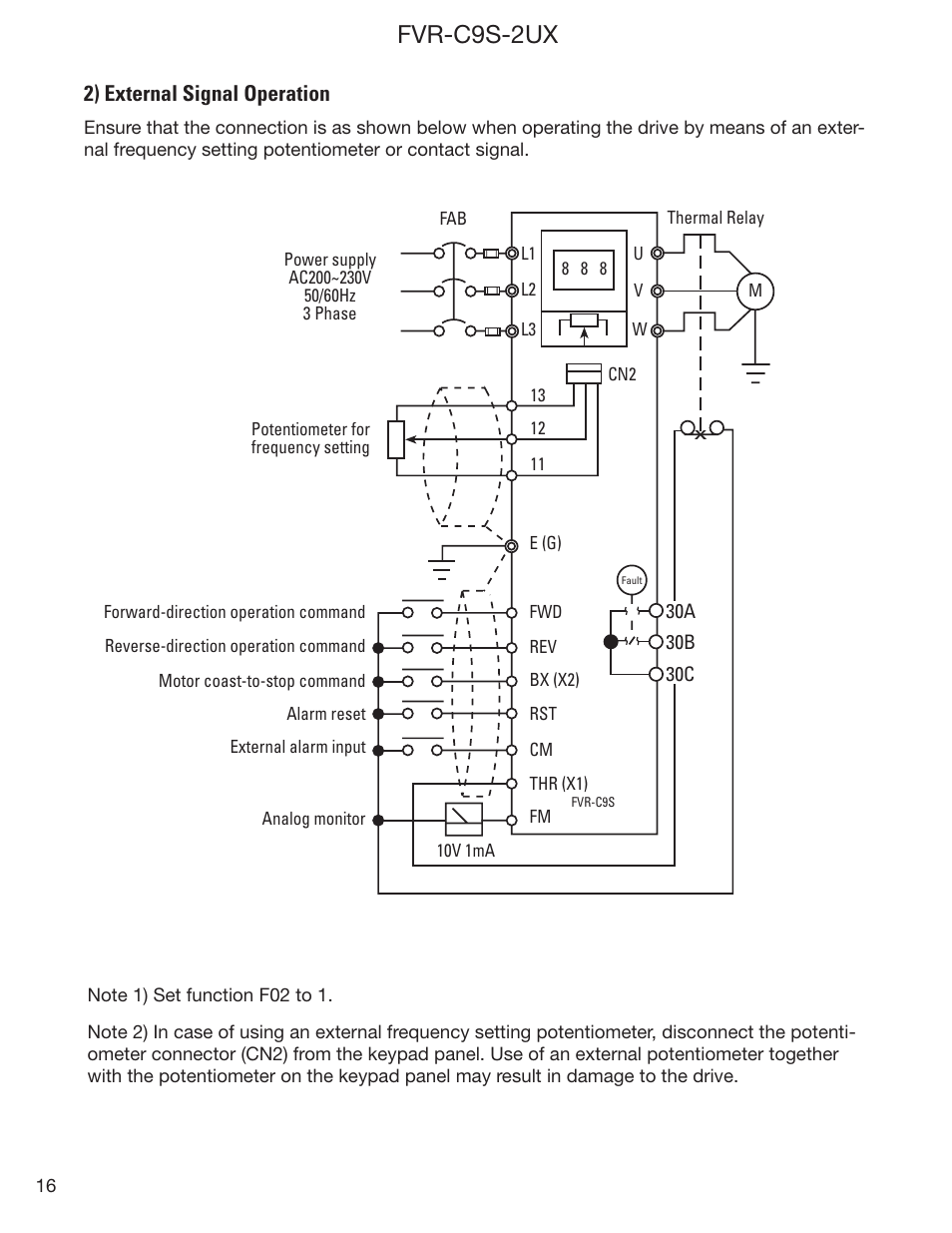 Fvr-c9s-2ux | GE Industrial Solutions FVR-C9S-2UX Drive Series User Manual | Page 16 / 40