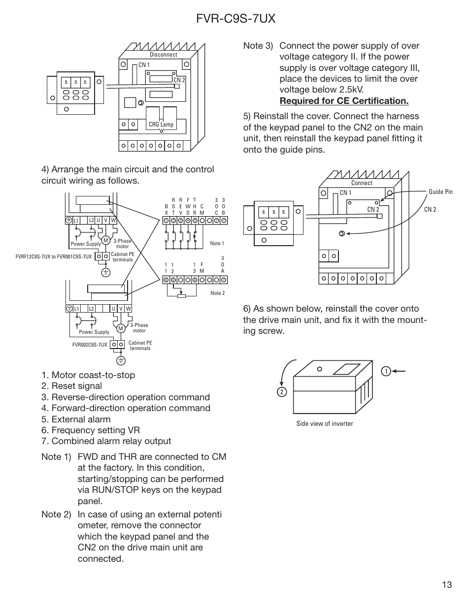 Fvr-c9s-7ux | GE Industrial Solutions FVR-C9S-7UX Drive Series User Manual | Page 13 / 44
