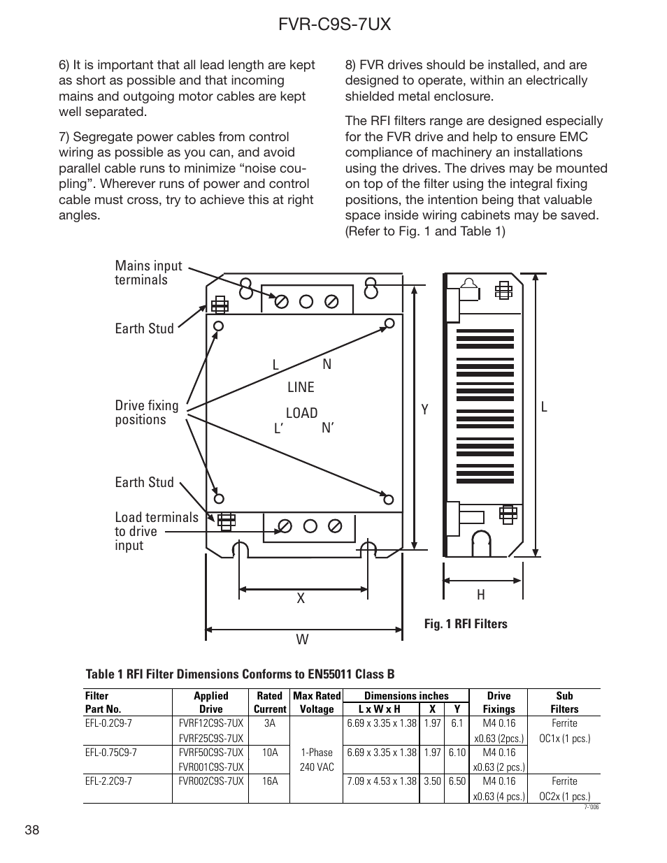 Fvr-c9s-7ux | GE Industrial Solutions FVR-C9S-7UX Drive Series User Manual | Page 38 / 44