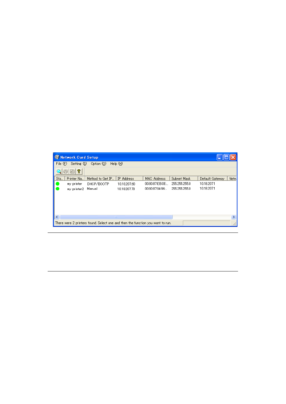 Configuring the network printer ip address, Launching the network card setup utility | Toshiba e-STUDIO382p User Manual | Page 14 / 22