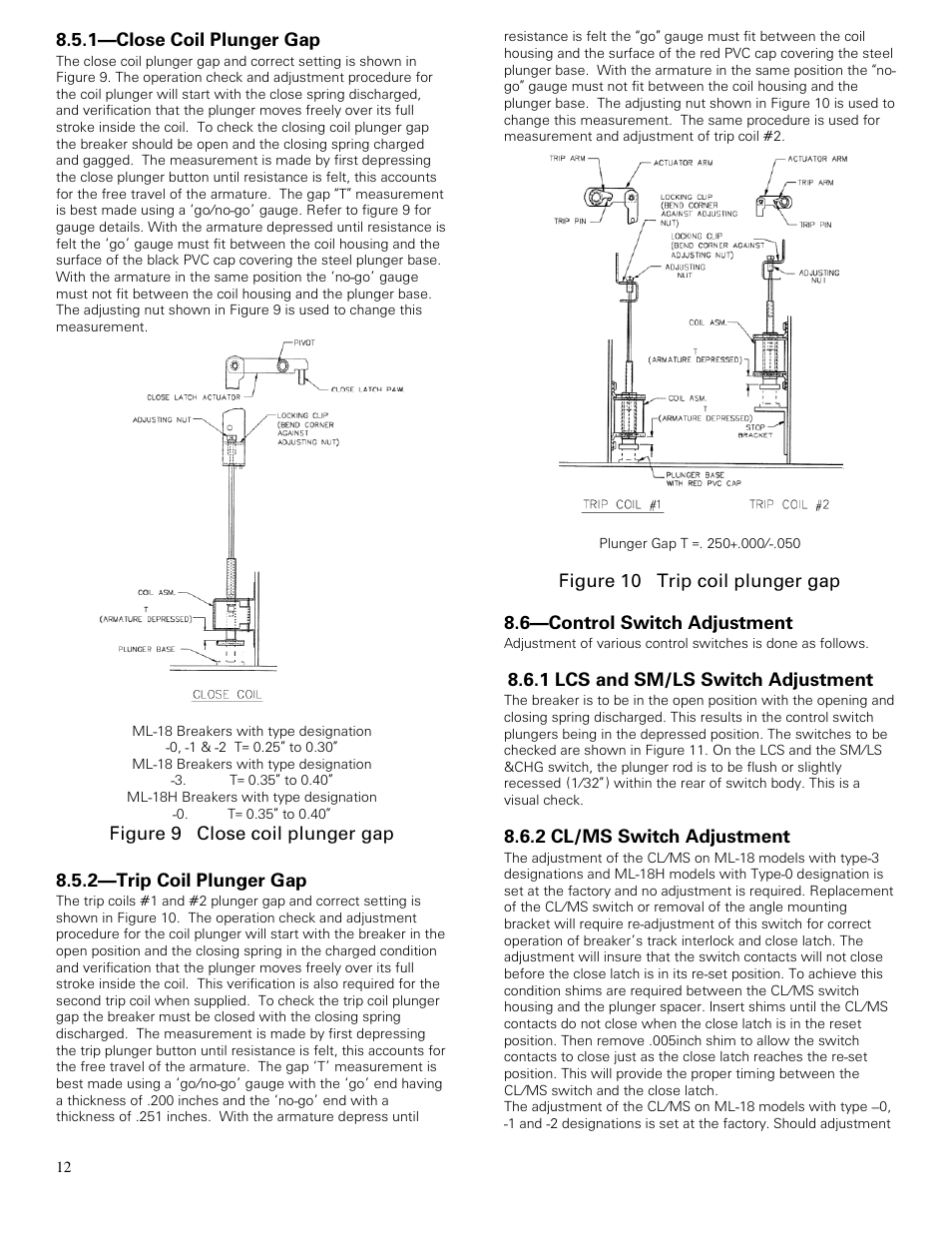 GE Industrial Solutions PowerVac with ML-18 or ML-18H Mechanism User Manual | Page 12 / 44