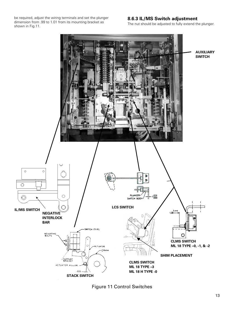 GE Industrial Solutions PowerVac with ML-18 or ML-18H Mechanism User Manual | Page 13 / 44